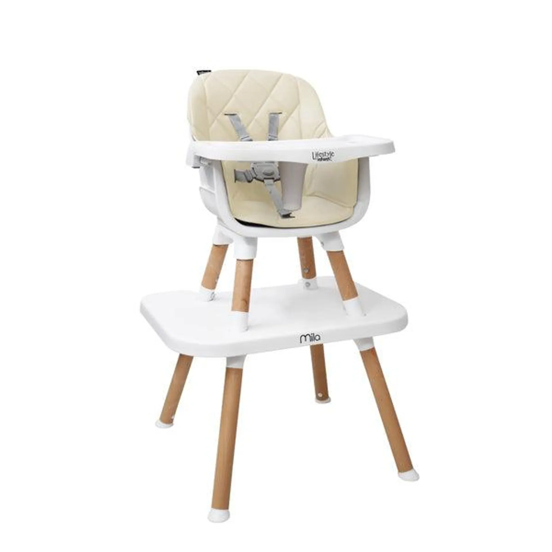 Silla Alta Lifestyle by Infanti Mila 6 en 1 Color Beige