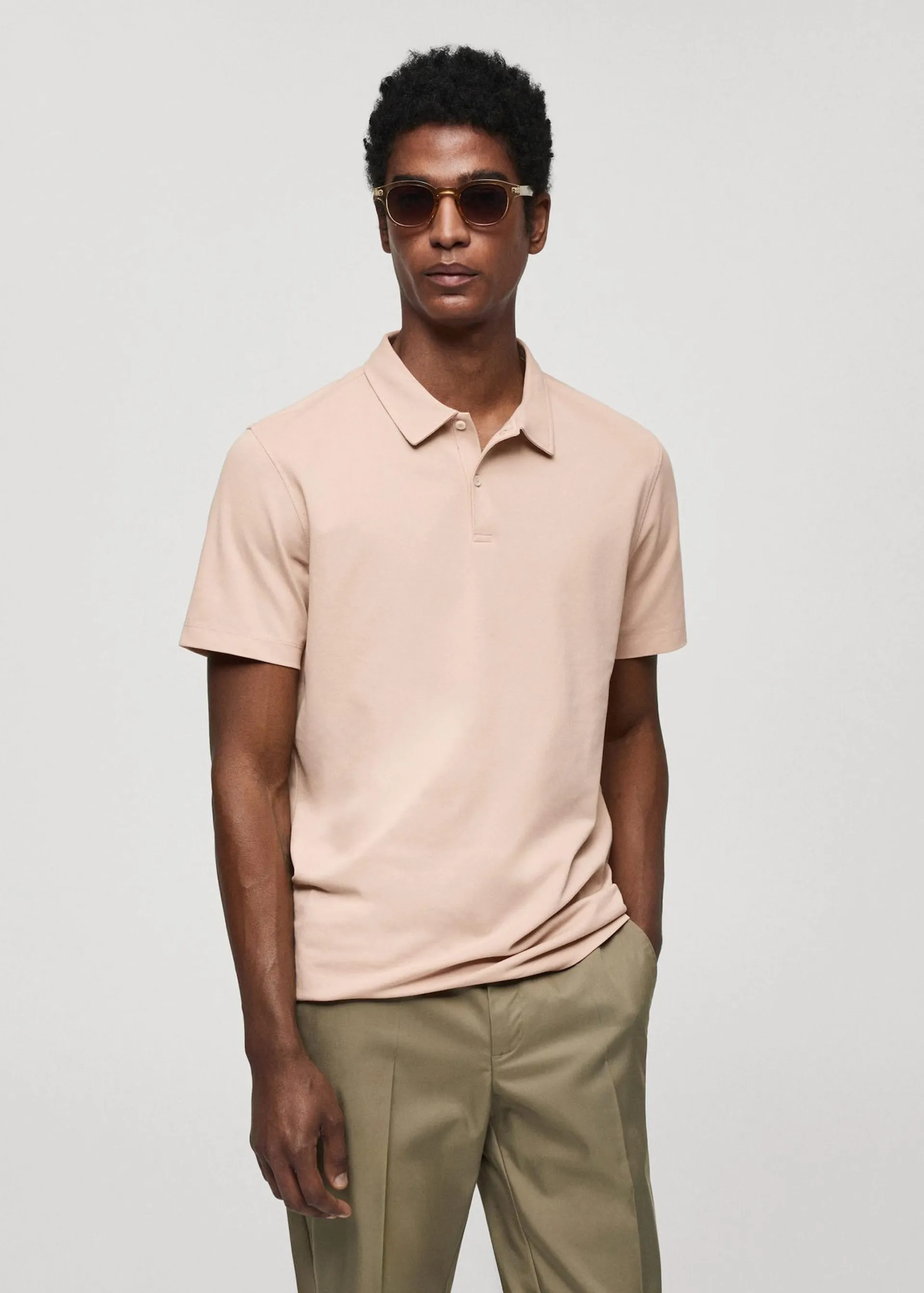 Polo slim fit algodón textura