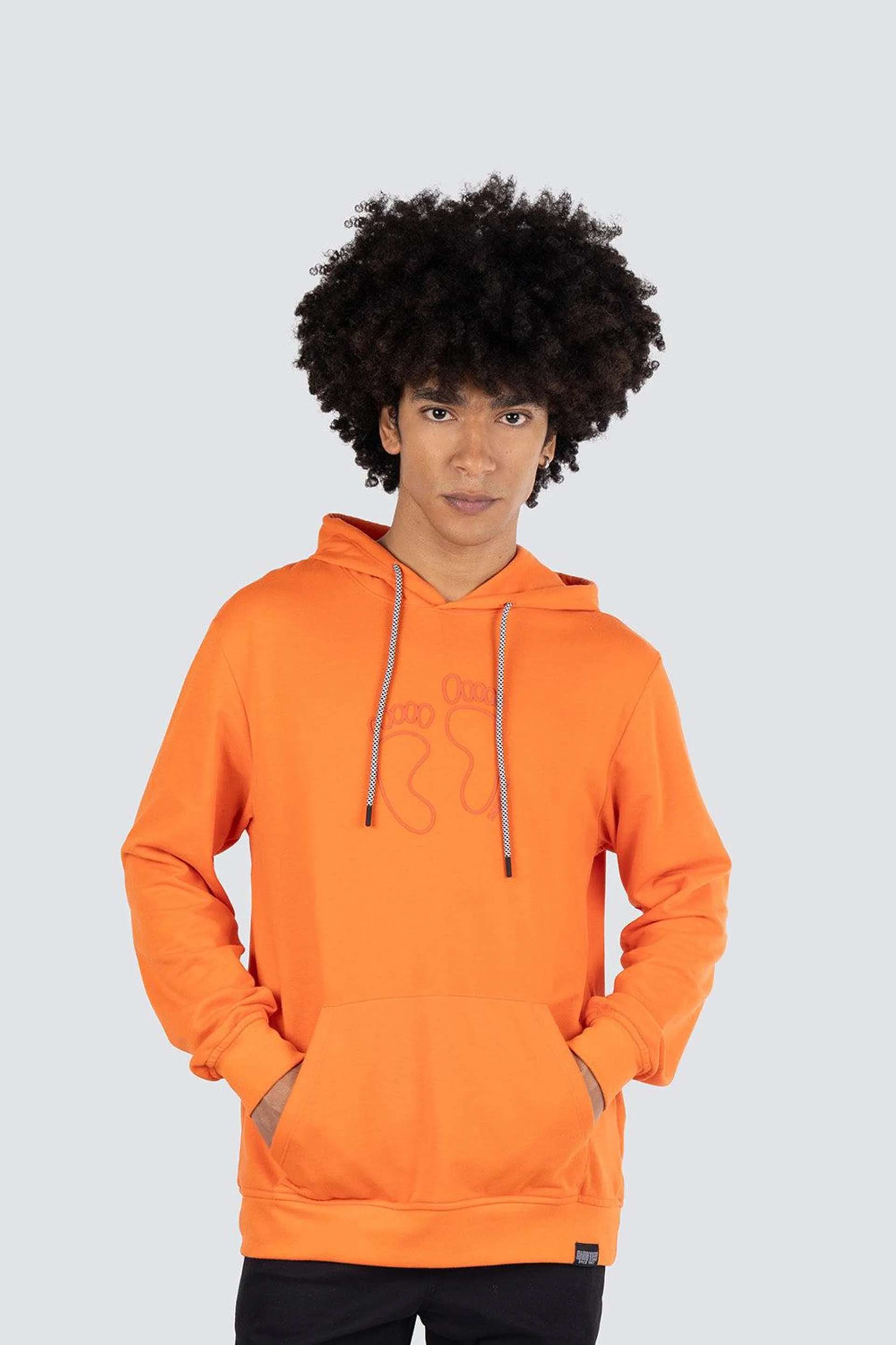 Sudadera cerrada con estampado de huellas