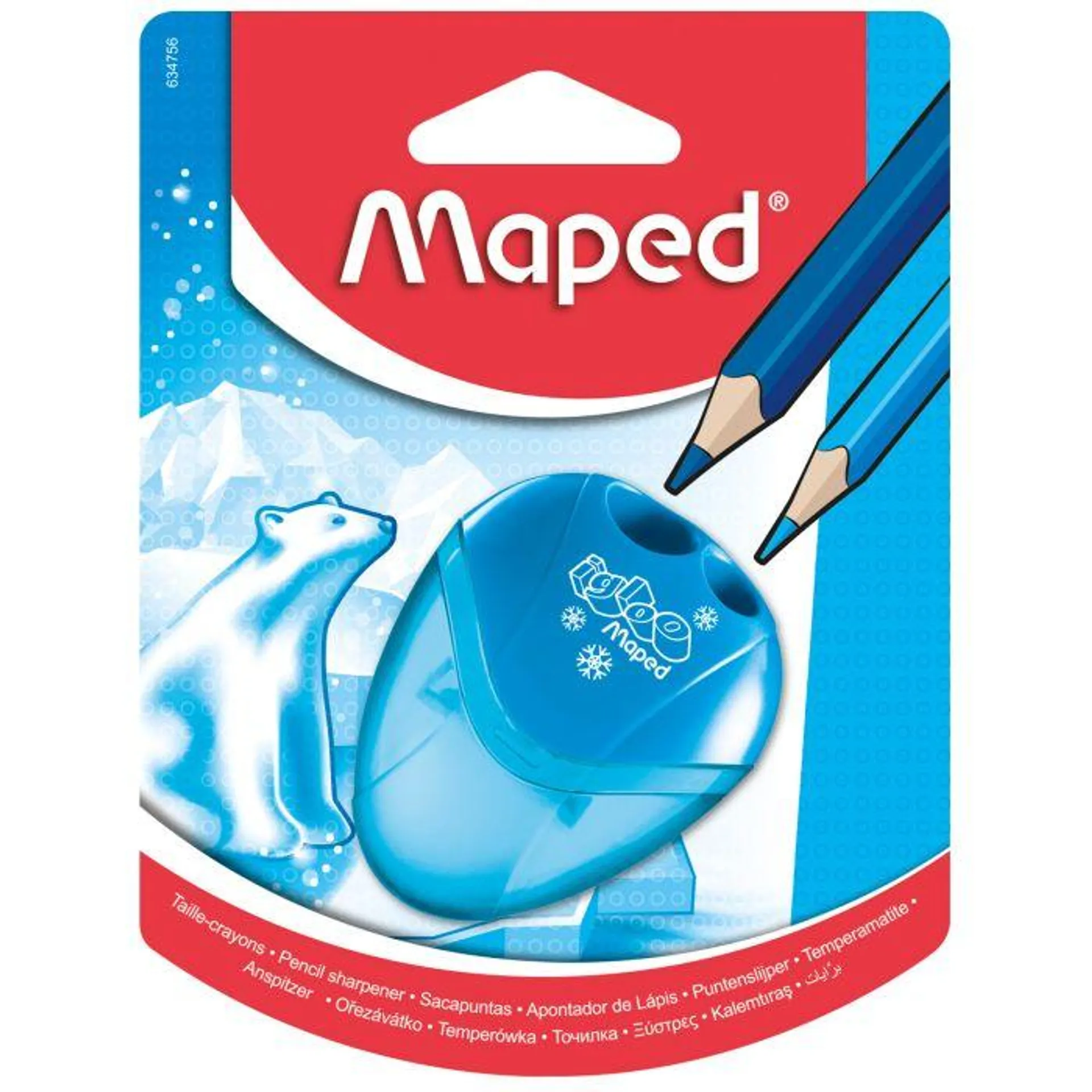 Sacapuntas con Depósito Maped Igloo 2 Orificios Bl/1