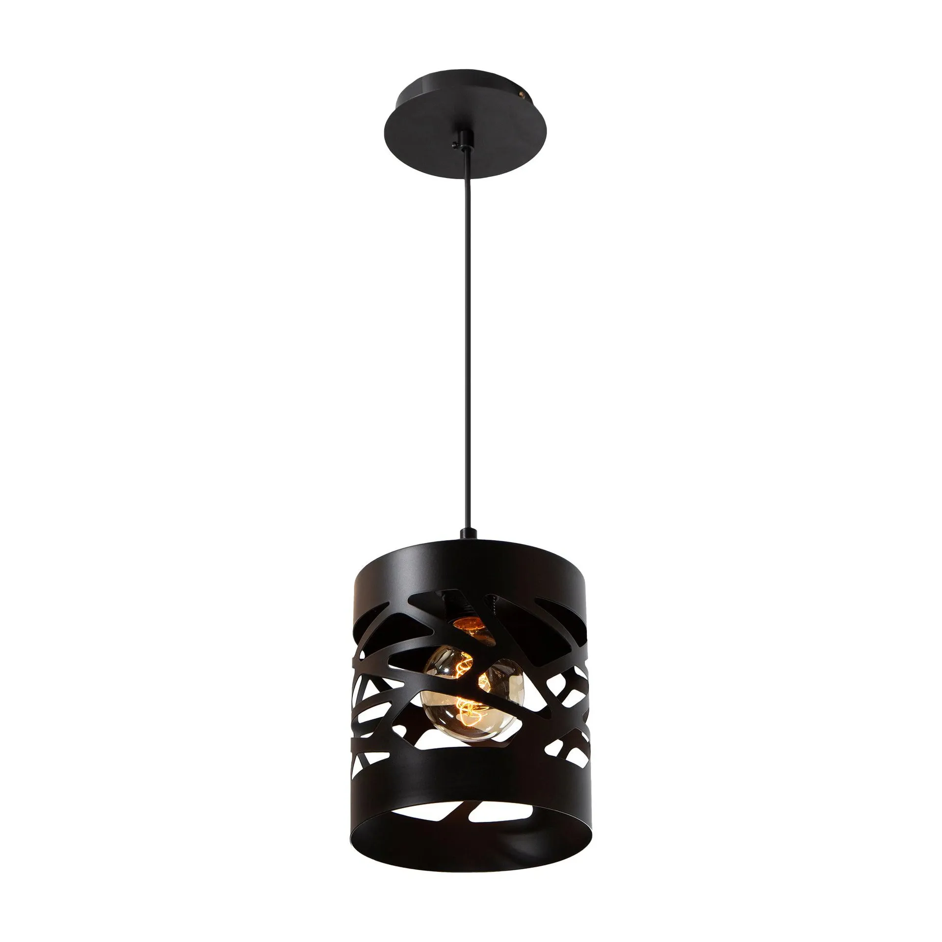 Lámpara Colgante Dark Decor Negro E27 40w 1 Luz