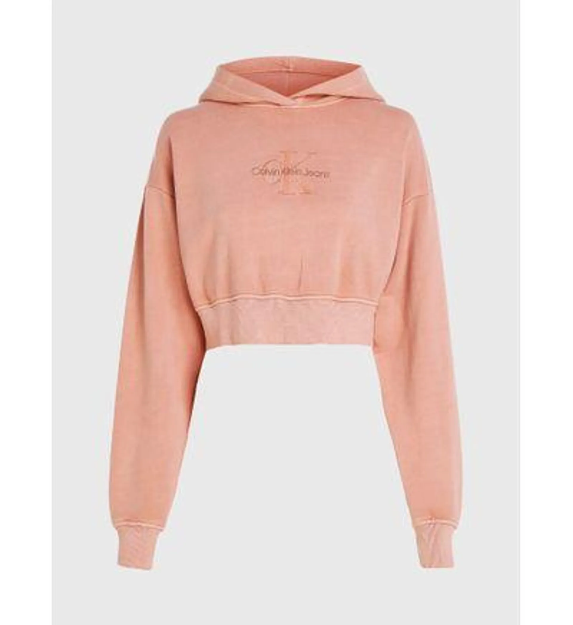 Sudadera Calvin Klein Cropped Mujer Rosa