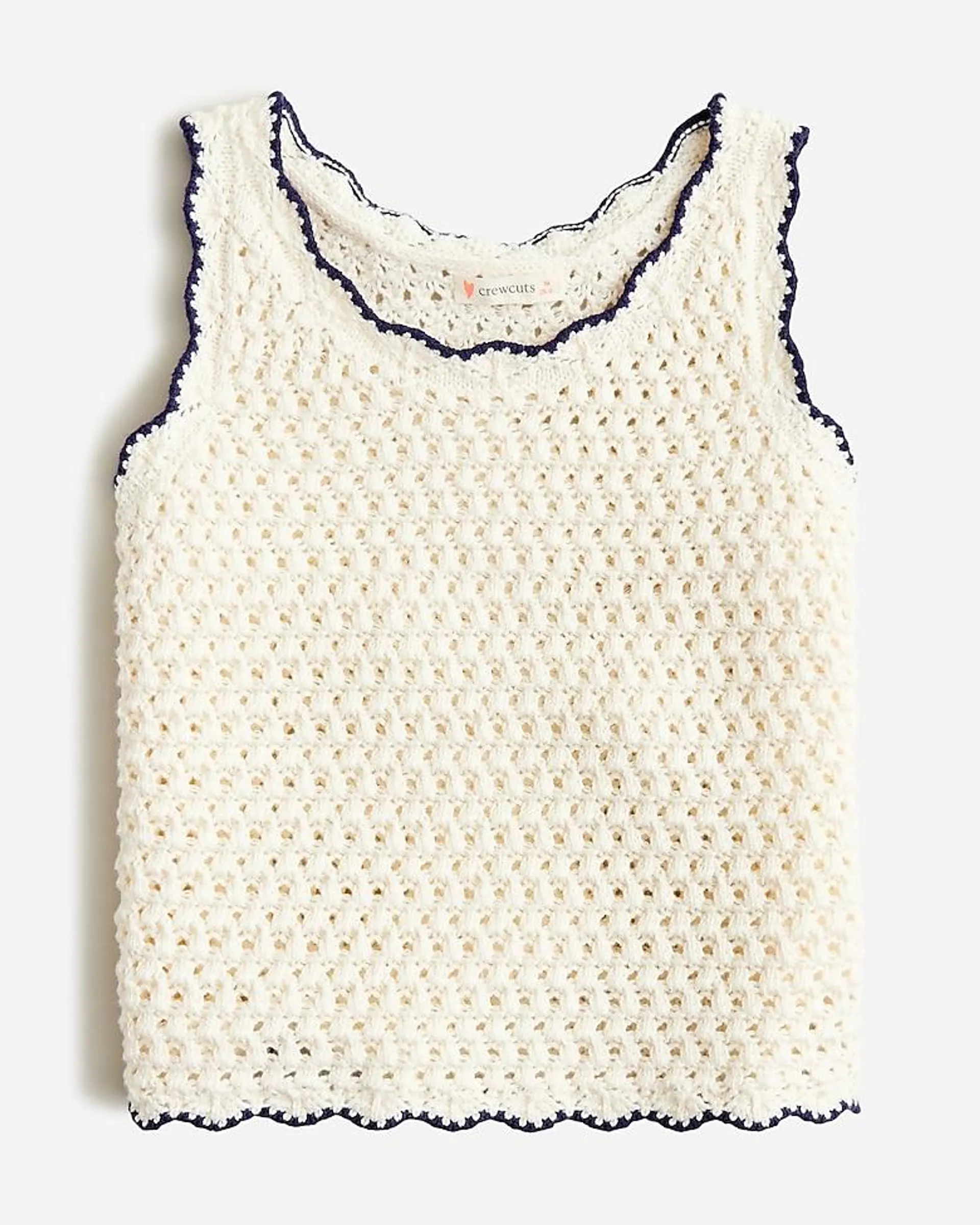 Girls' crochet tank top