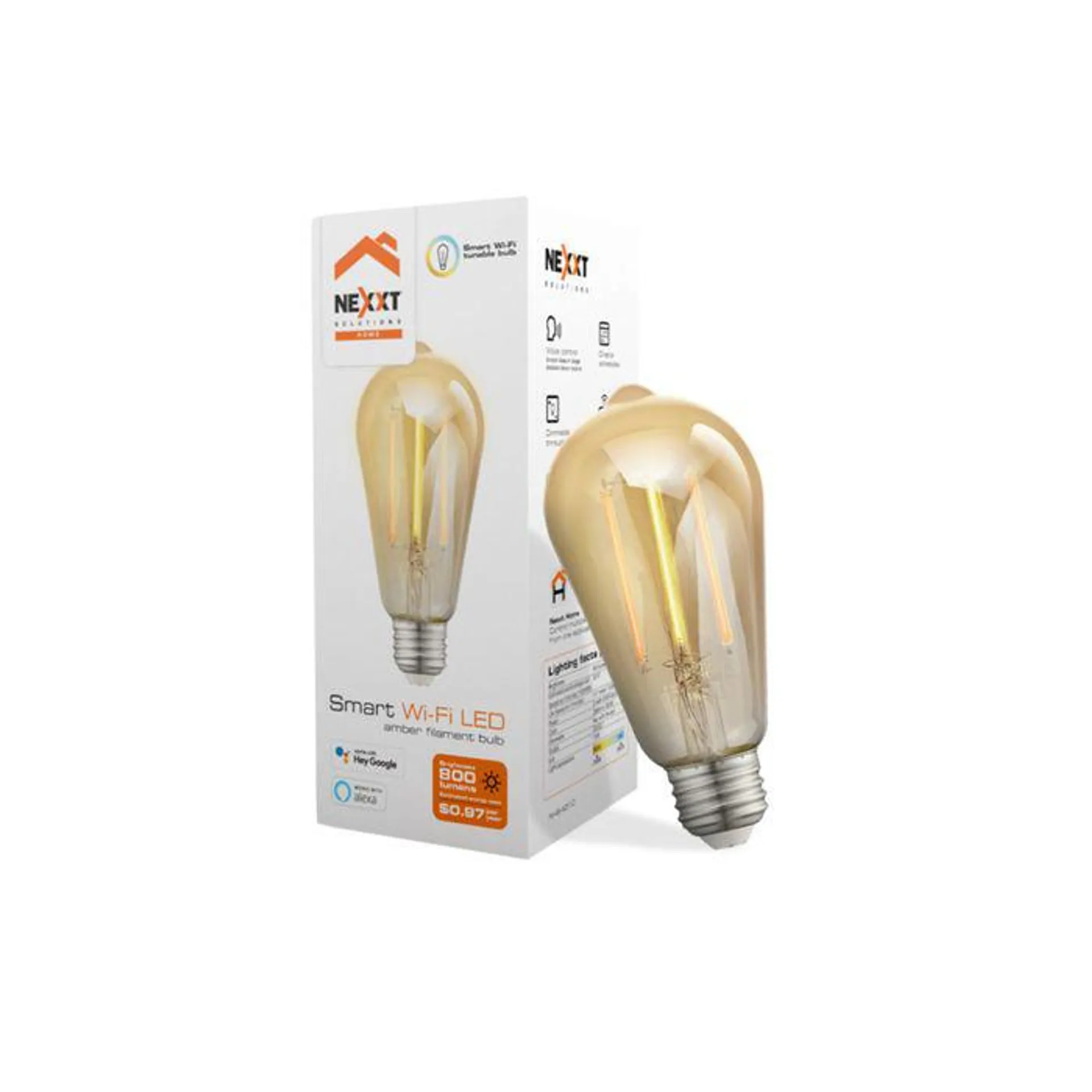 Bombilla Inteligente Nexxt Solutions Nhb-A510 Led 8W 800 Lm Control Por Voz Wi-Fi