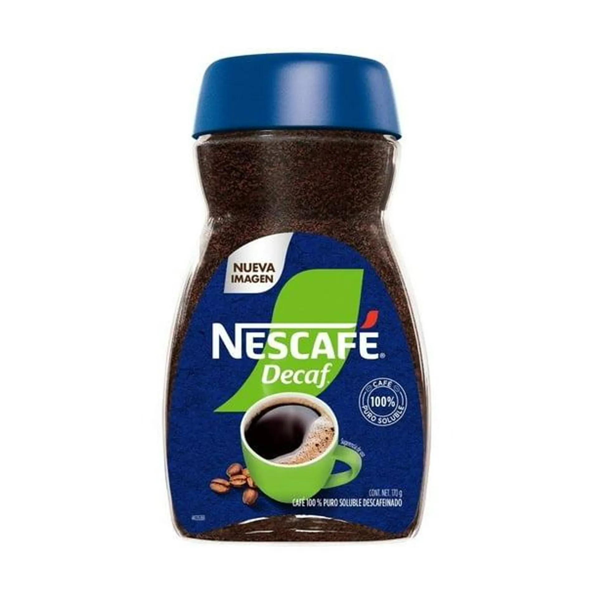 Café Descafeinado Soluble Nescafé Decaf Frasco 170g