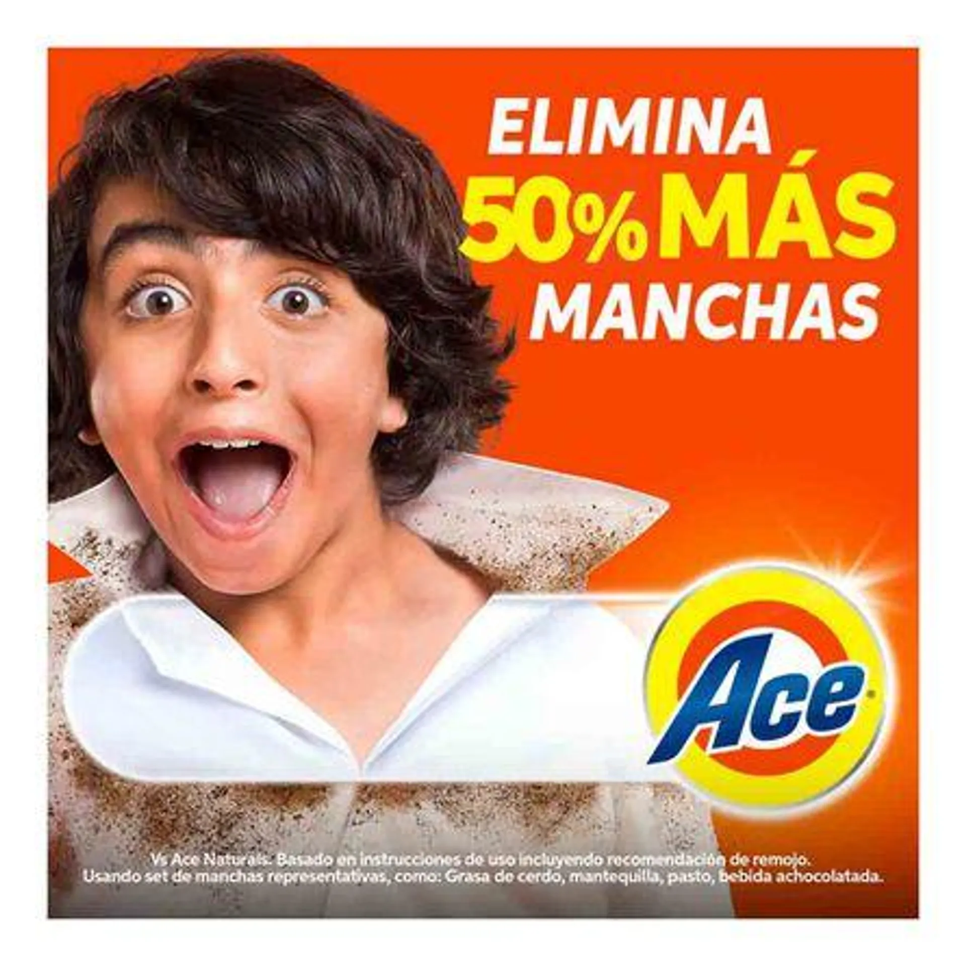 Detergente en Polvo Ace Limpieza Instantánea 6 Cargas (648g)