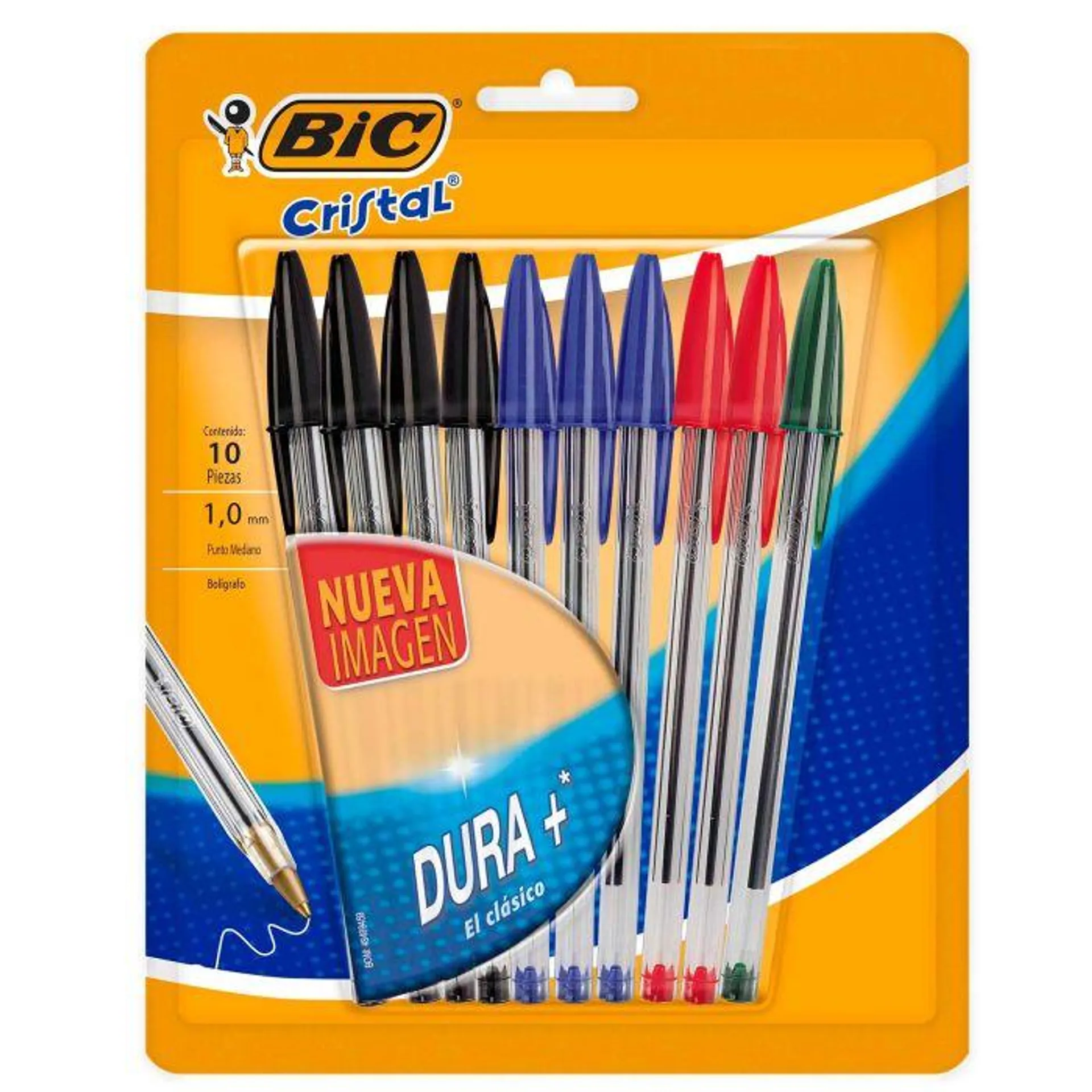 Bolígrafo Punto Mediano 1.0 mm Bic Dura+ Bl/10