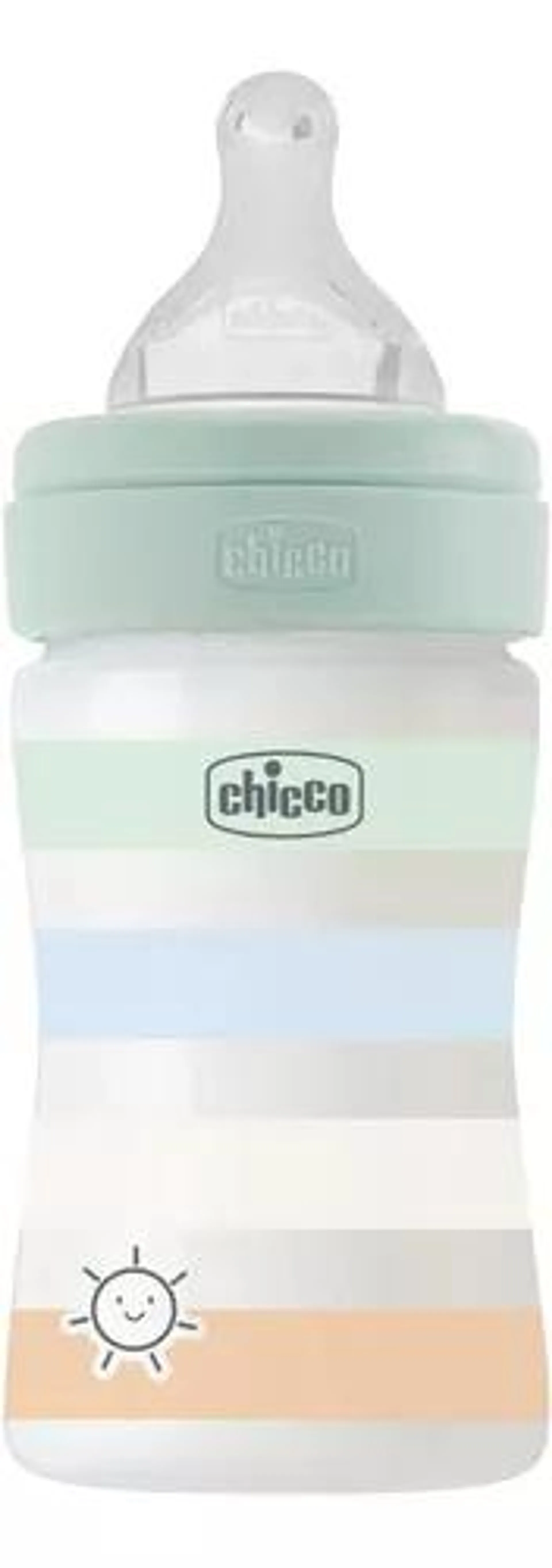 Chicco Biberón Anticólico Well Being 150 Ml Verde