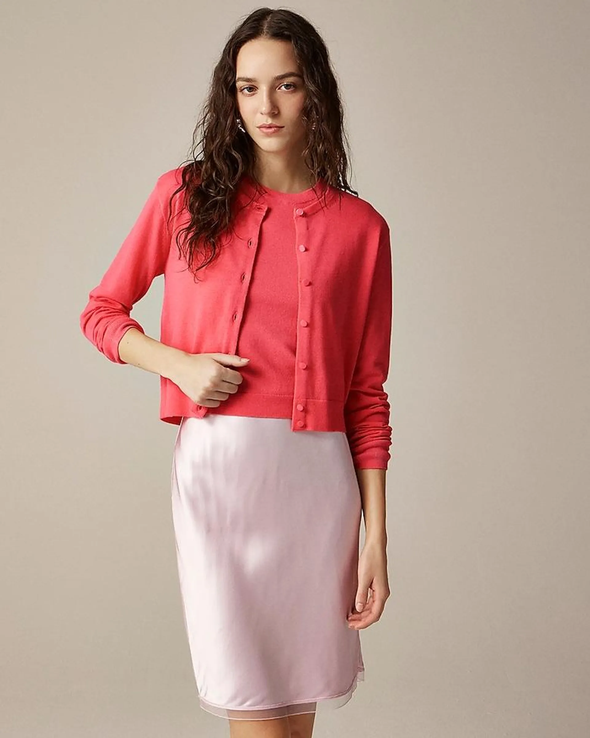 Featherweight cashmere cardigan