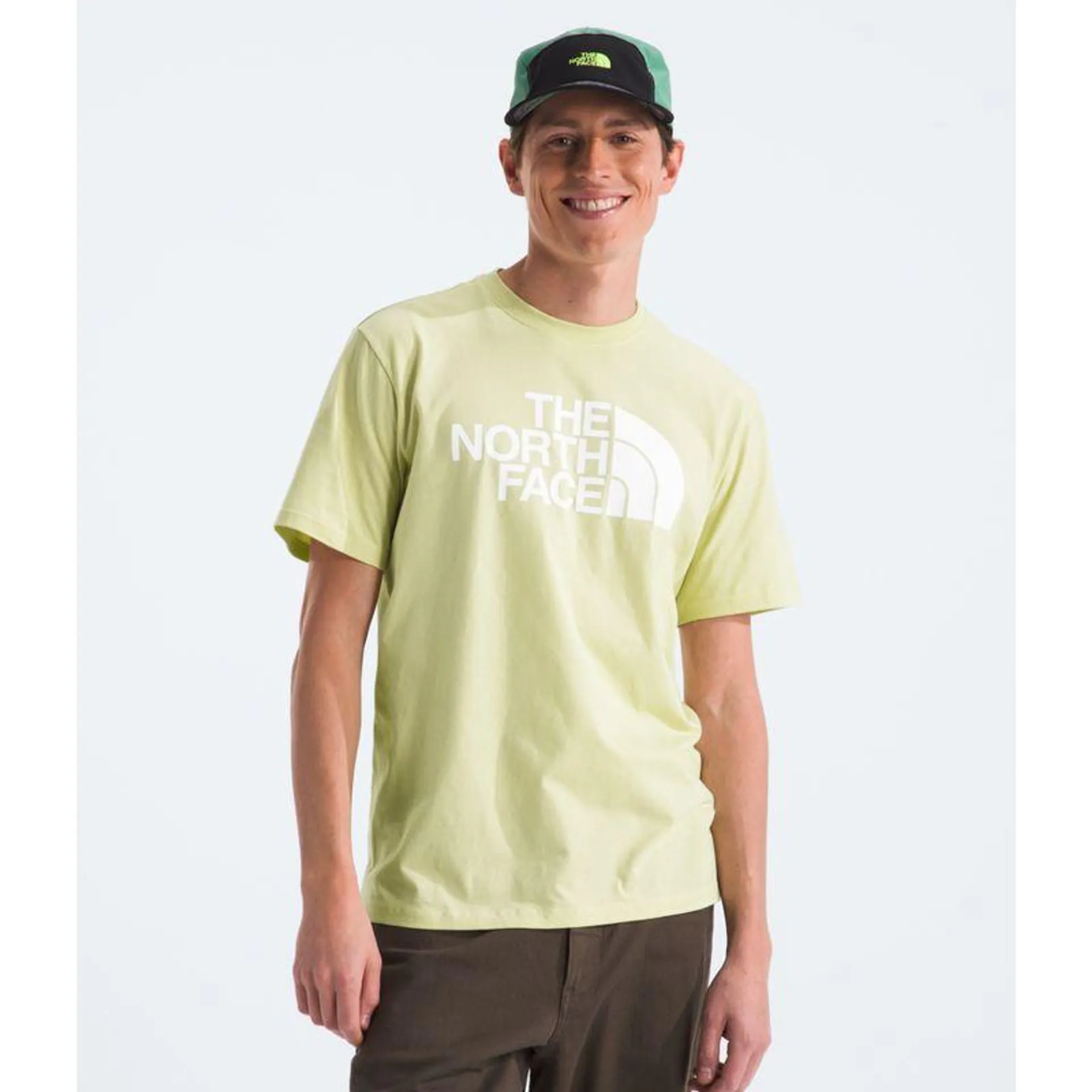 Playera Half Dome Hombre, Verde c/Blanco