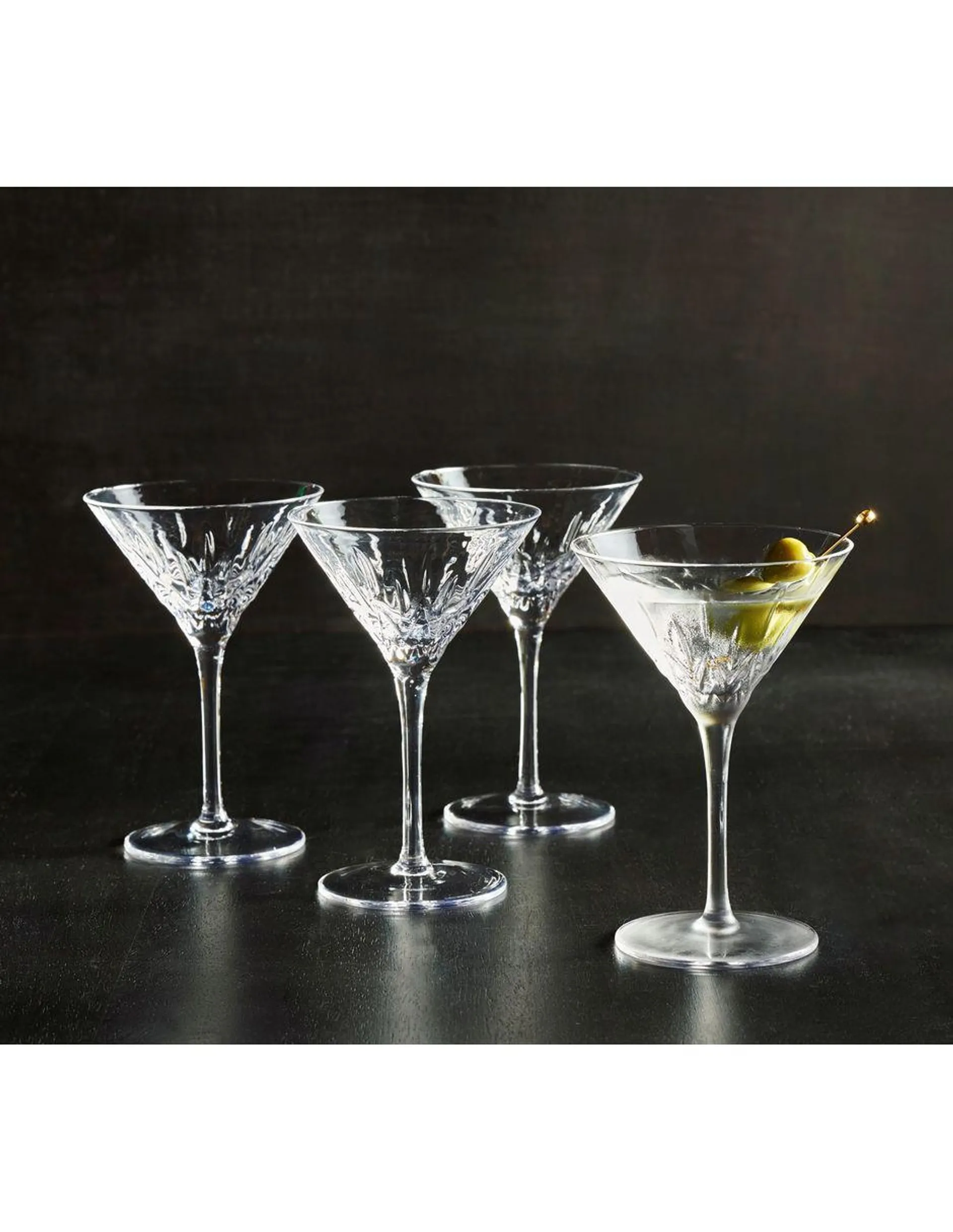 Set de copas para martini Westwood de vidrio 4 piezas