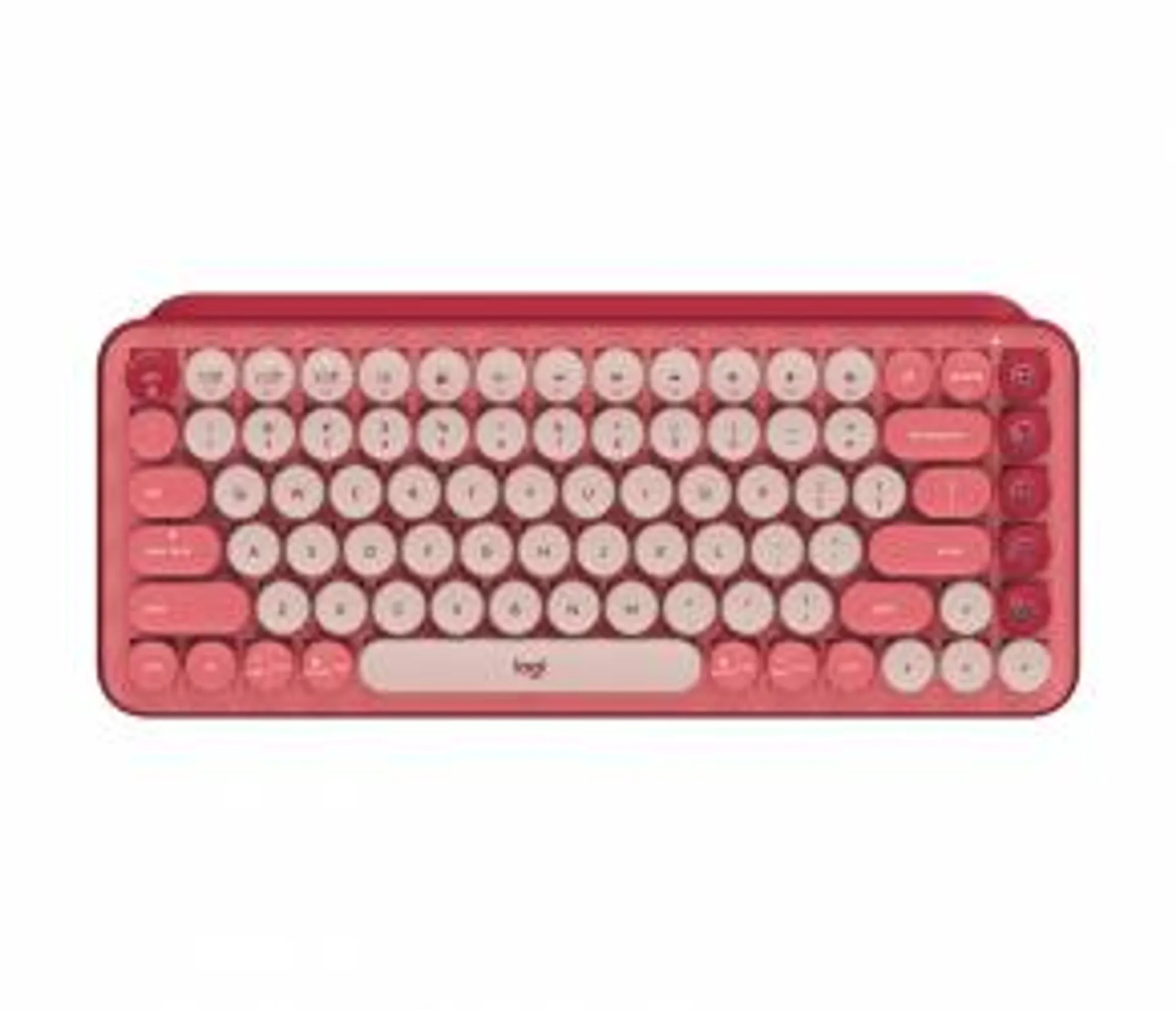 Teclado Logitech POP, RF Inalámbrico + Bluetooth, Rosa (Español)