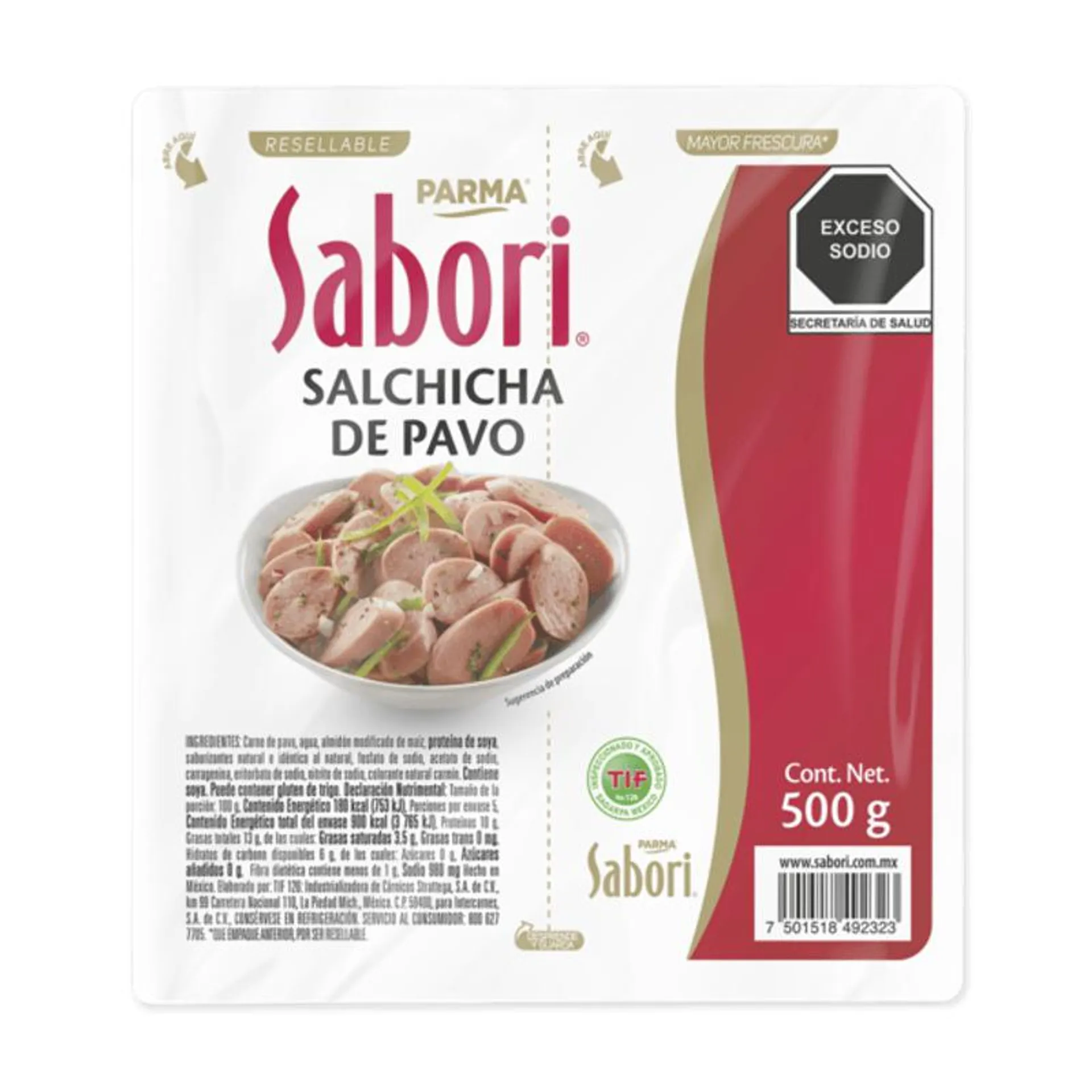 Sabori Salchicha con Pavo 500 g