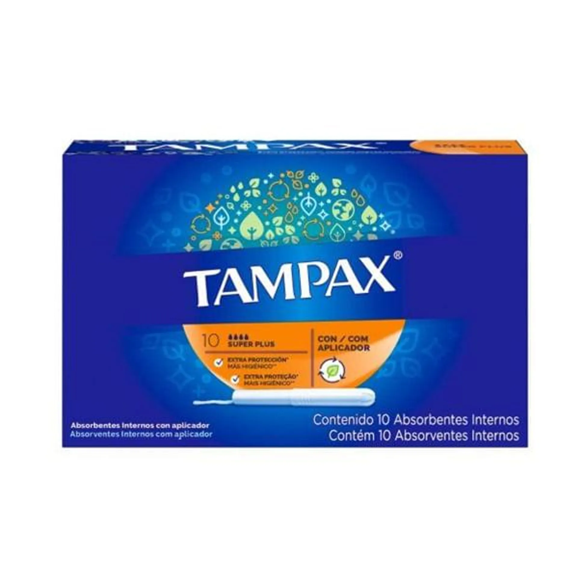 Tampones Tampax super plus con 10 piezas