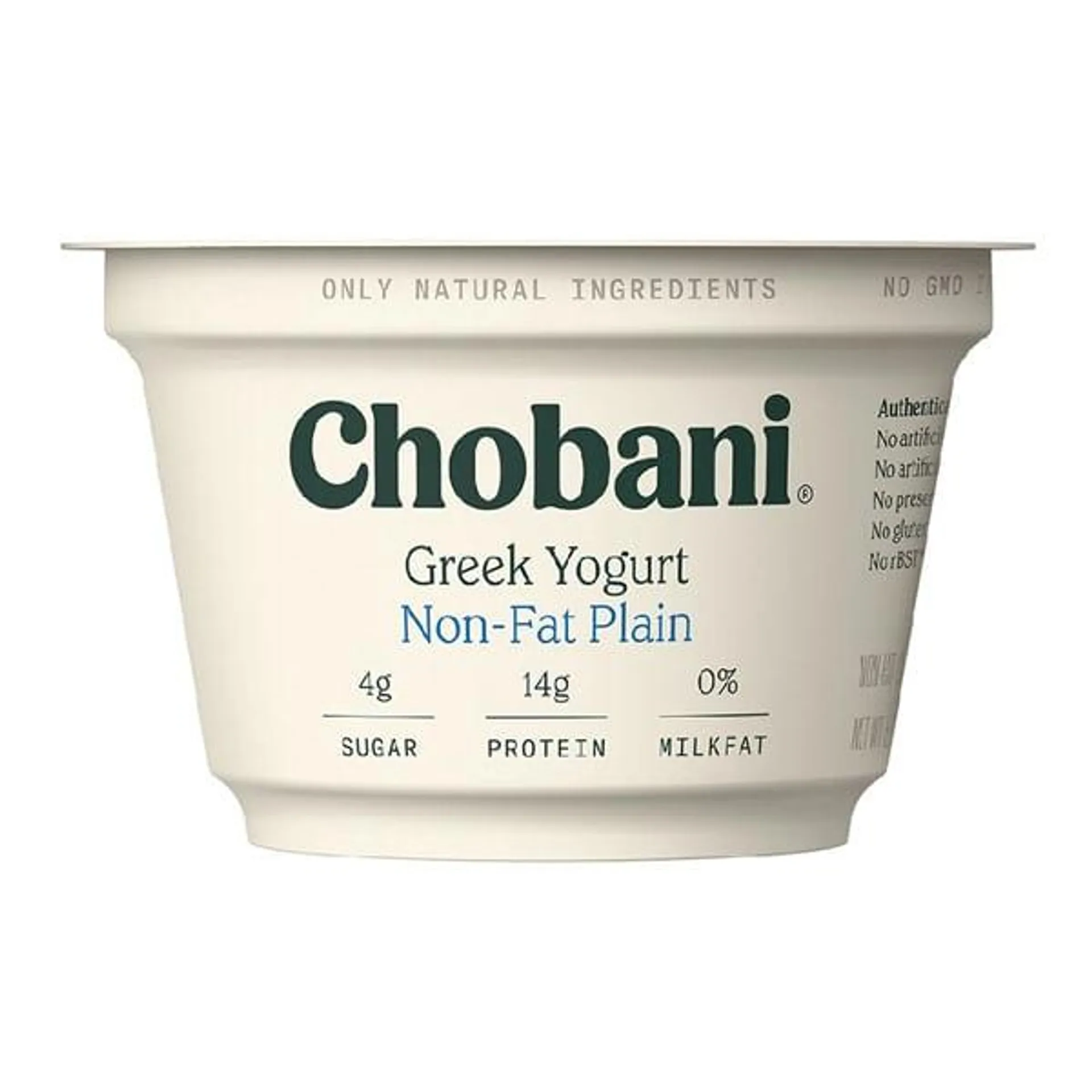 Yogurt Chobani estilo griego natural sin grasa 150 g