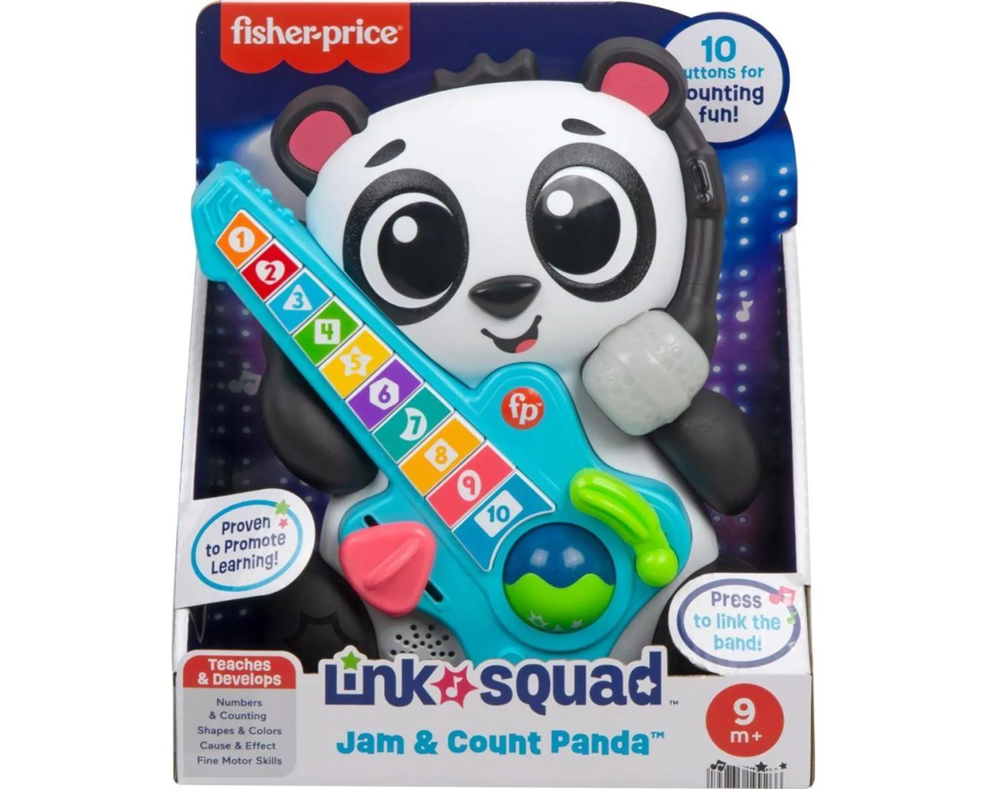 Fisher-Price Baby Learning Toy Link Squad Jam & Count Panda HYL16