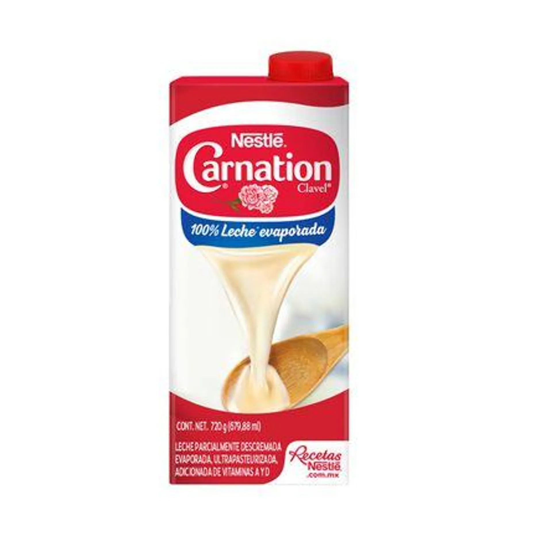 Leche Evaporada Nestlé Carnation Clavel Original Brick 720g