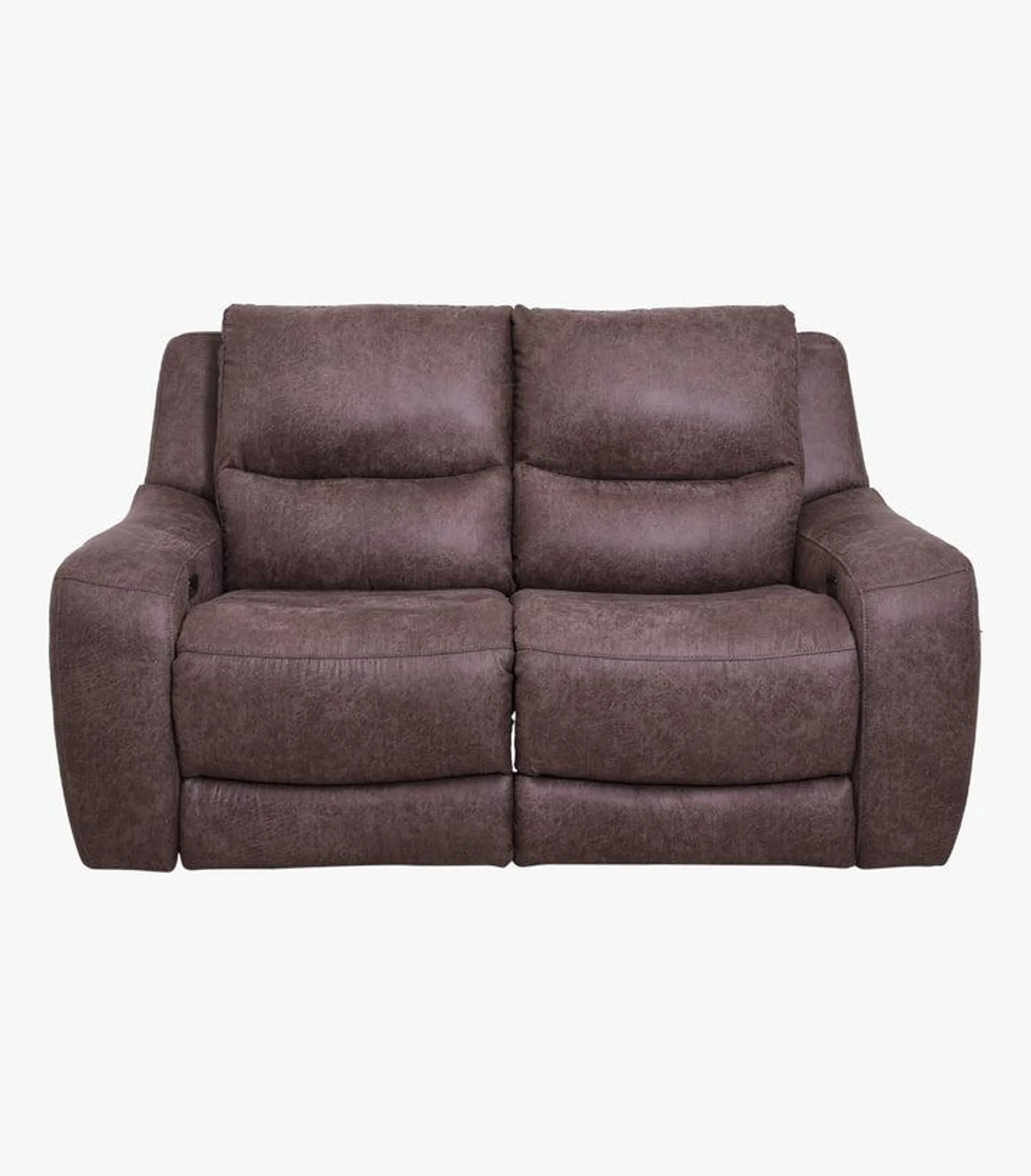 Love Seat Reclinable Mikasa de tela color café