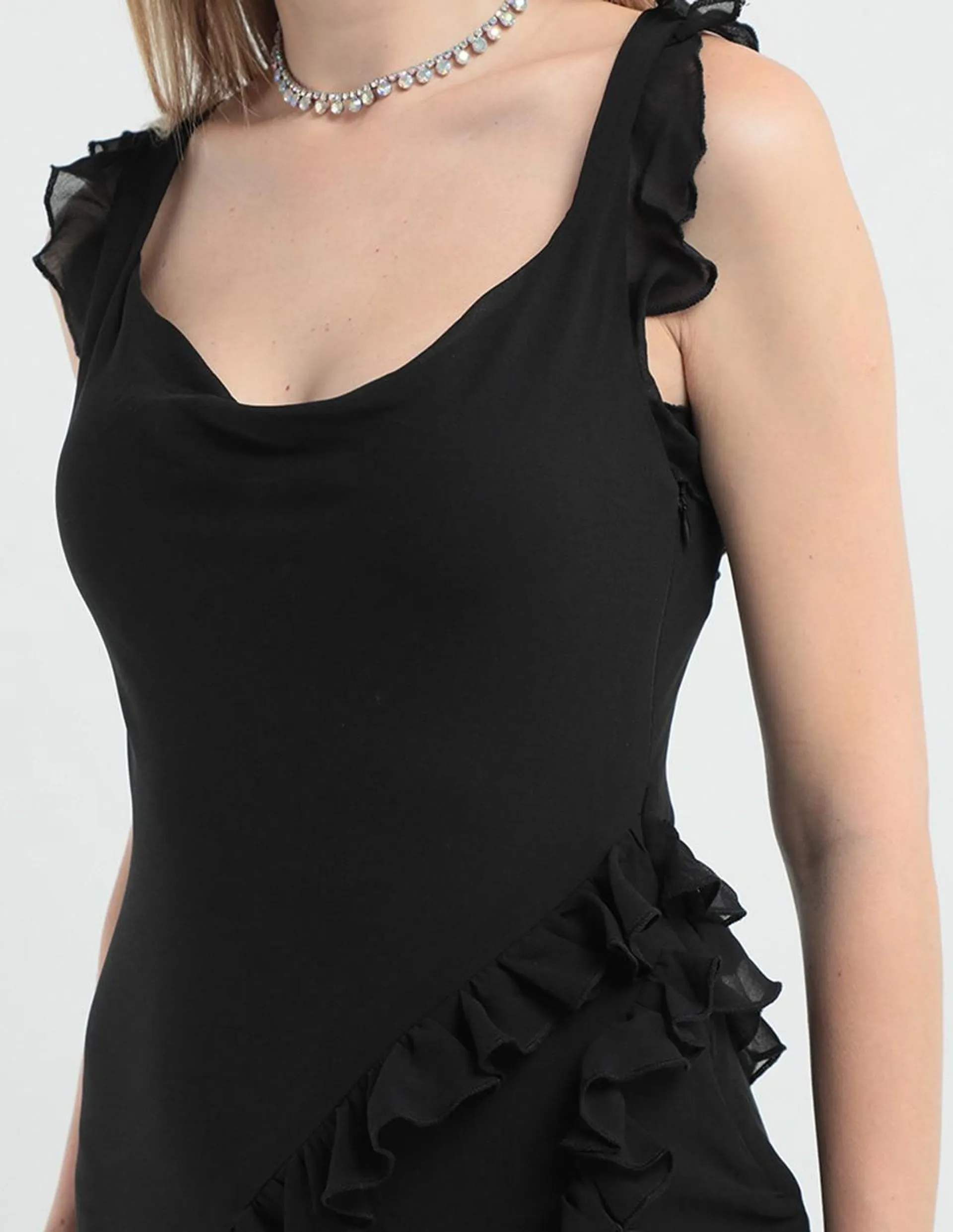 Vestido largo de fiesta Coffee Bean escote regular