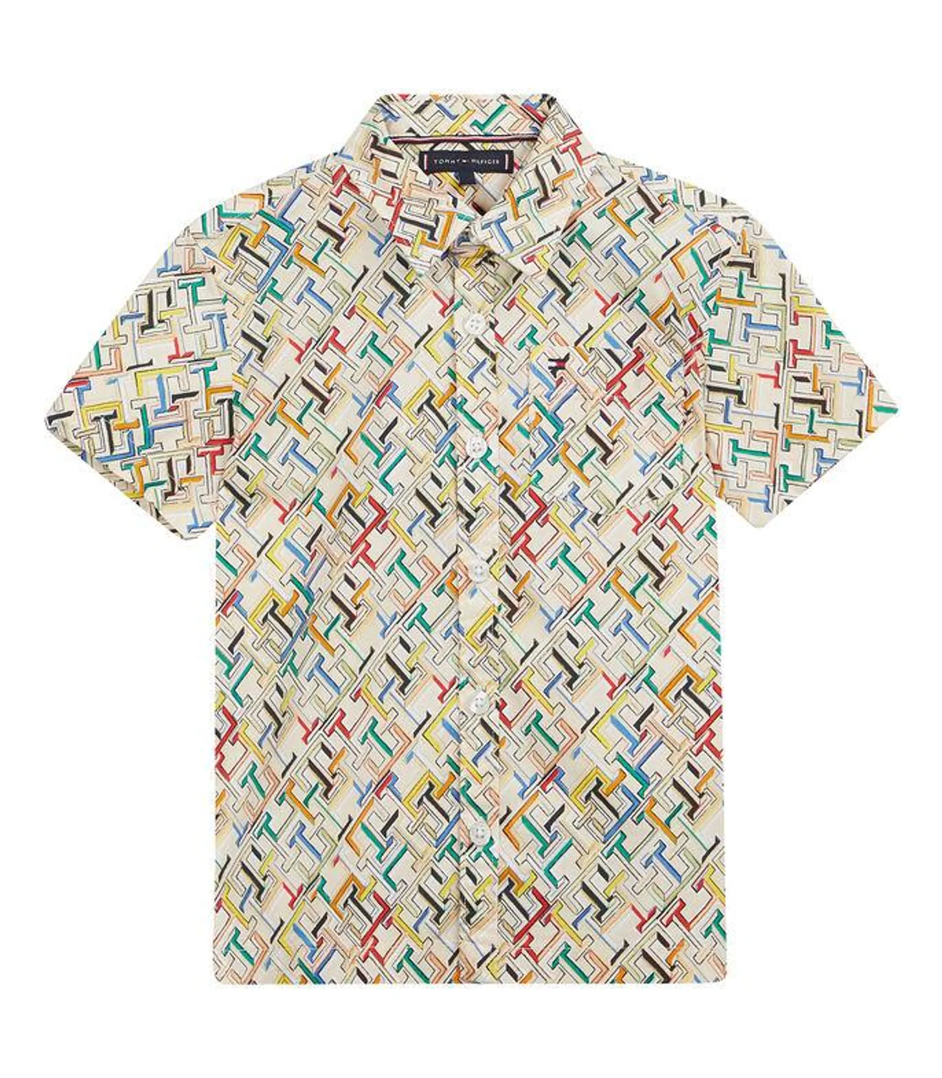 Camisa con monogram manga corta Niño