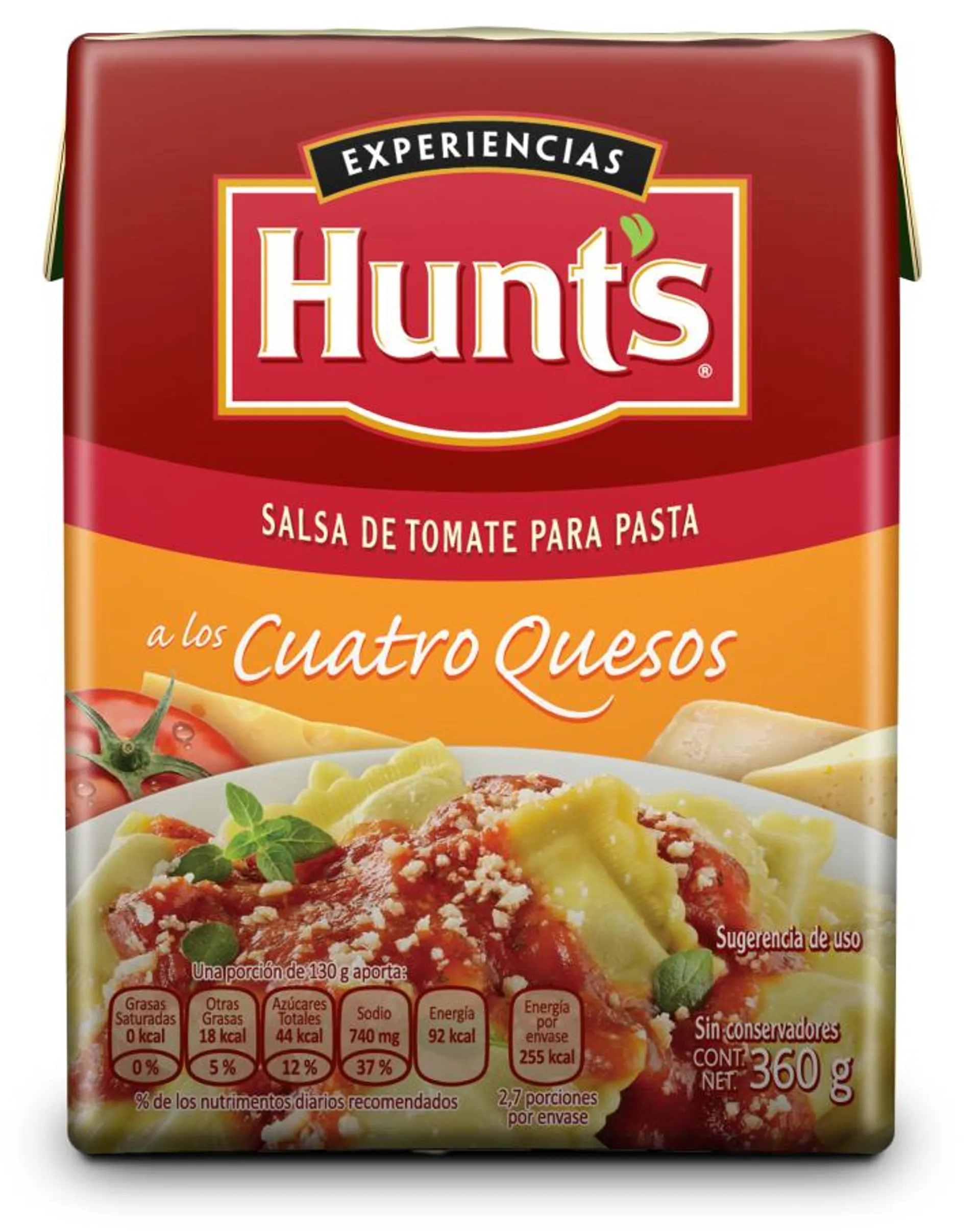 Salsa Hunts Para Pasta Cuatro Quesos 360 Gr