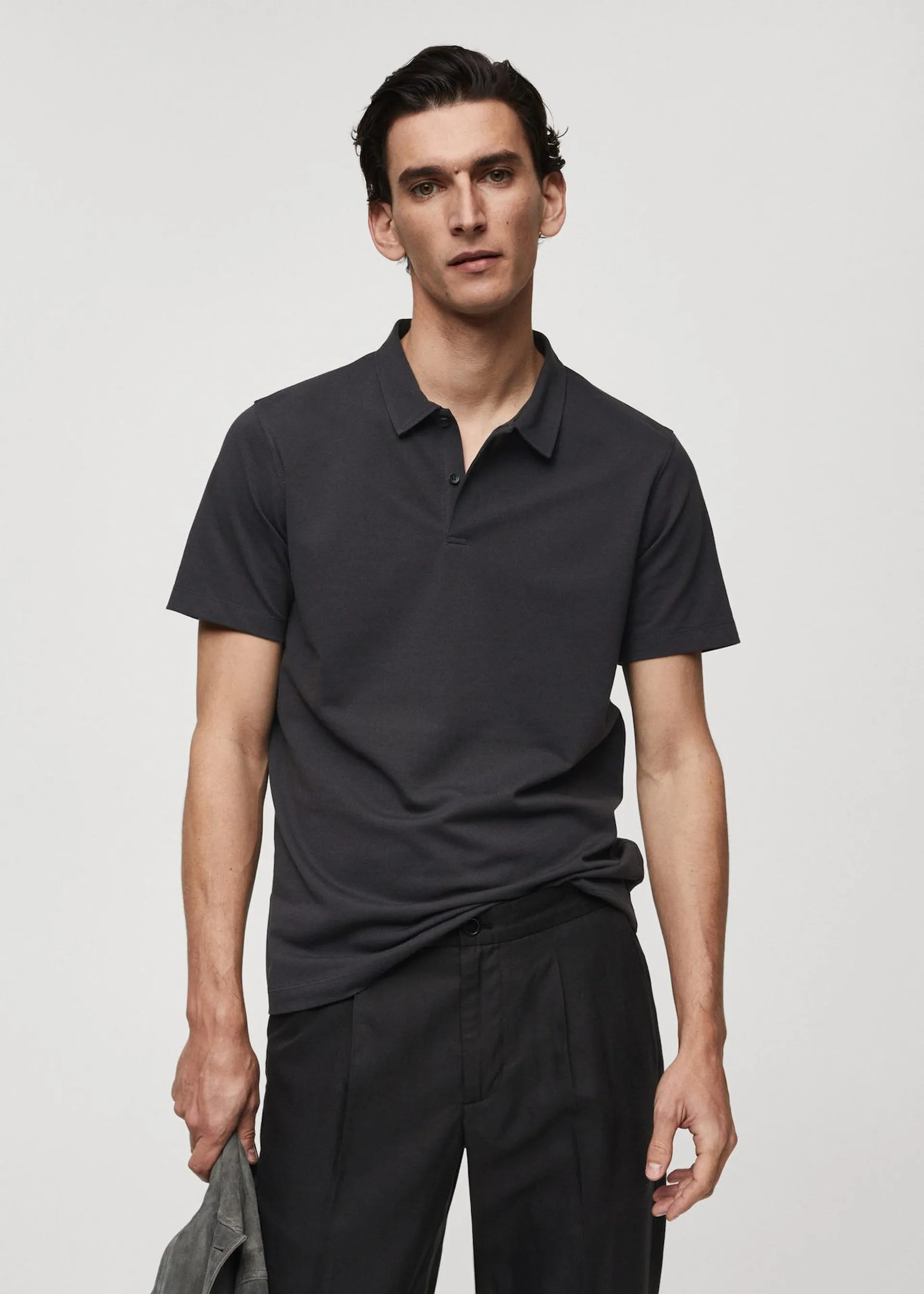 Polo slim fit algodón textura