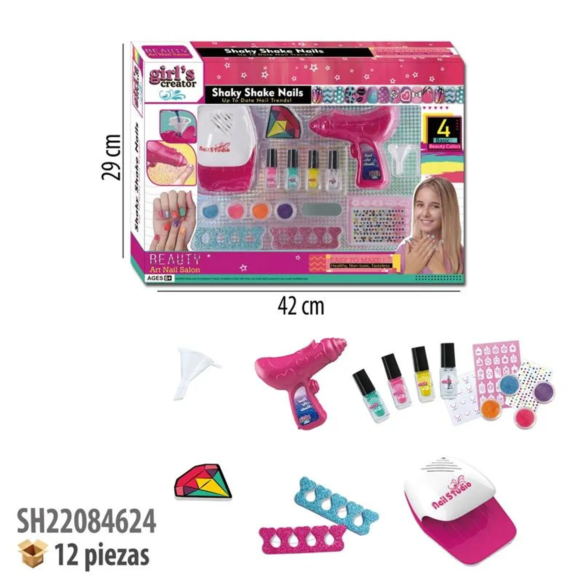 JUEGO DE UÑAS CON VENTILADOR