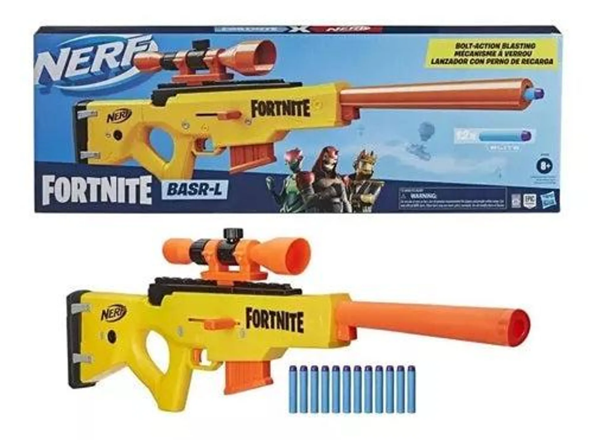 Nerf Fortnite BASR-L, Lanzador con Acción de Recarga