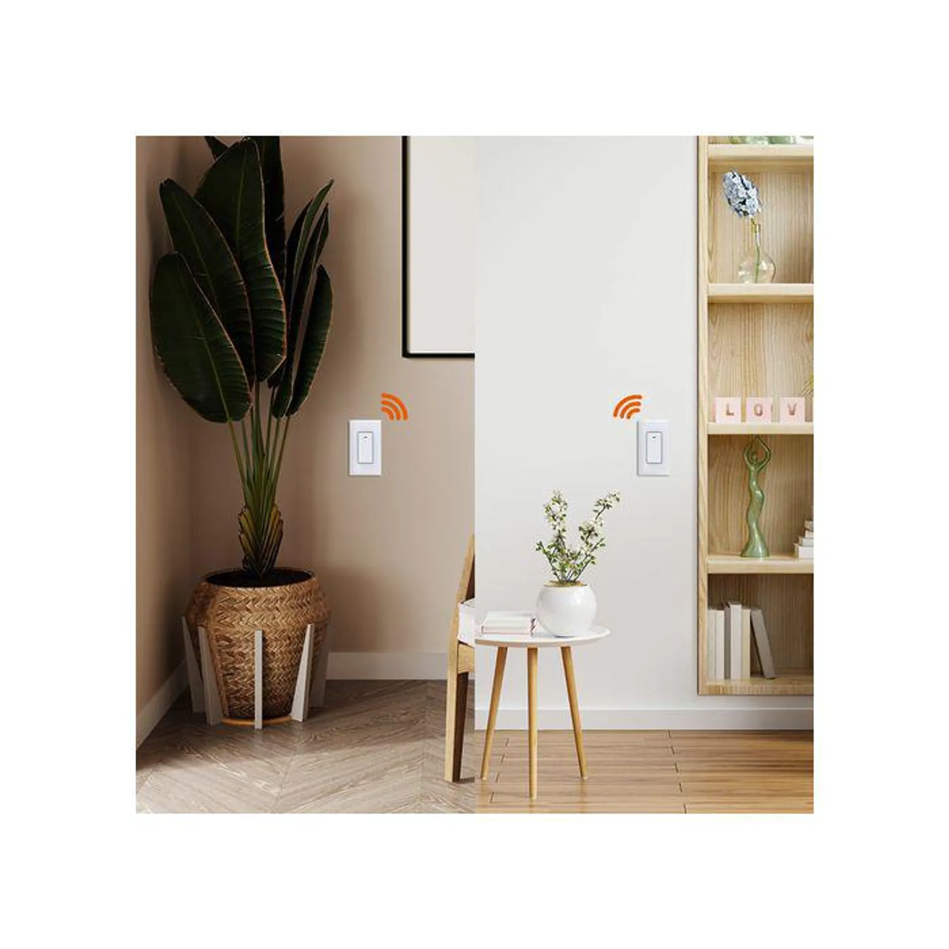 Interruptor De Luz Inteligente Nexxt Solutions Monopolar Con Conexió Wifi Blanco Nhe-S100