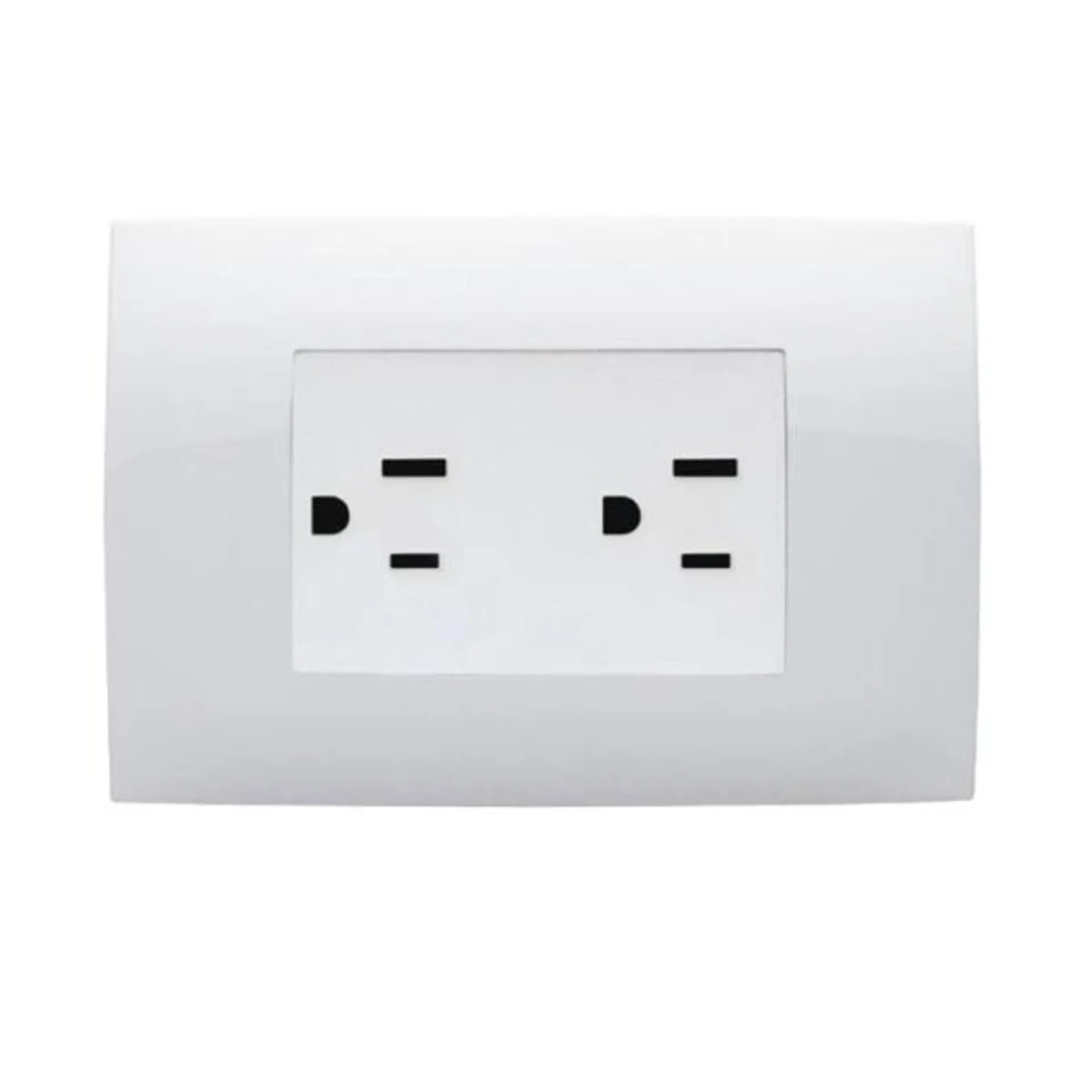 Contacto duplex con placa blanco linea cien – CI0-TCT2P-BLA