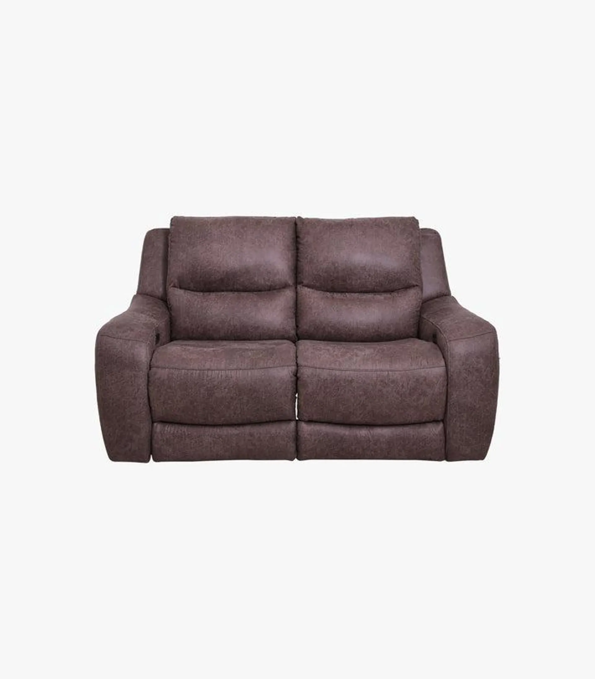 Love Seat Reclinable Mikasa de tela color café