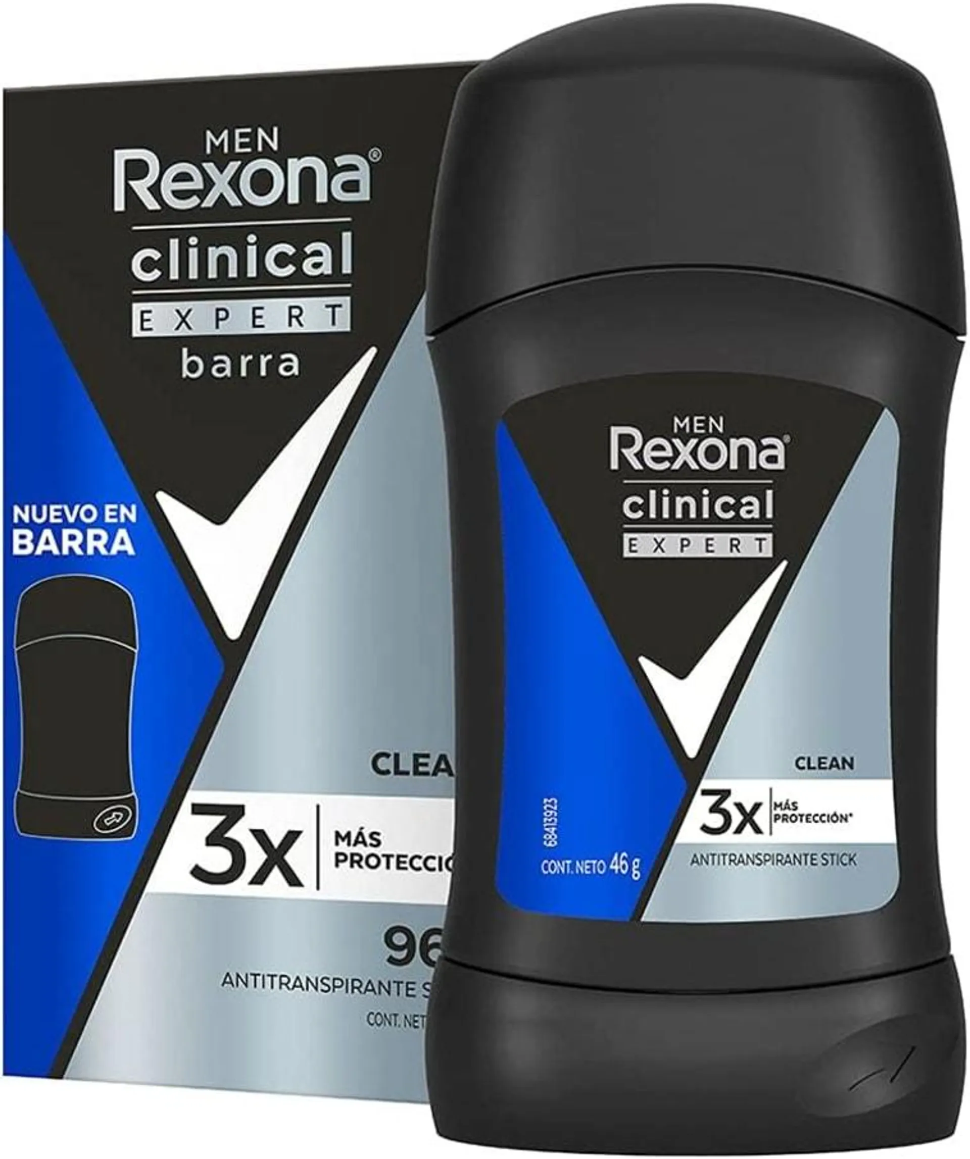 Des.Clinic Stick Cab. Rexona Clean 46Grs