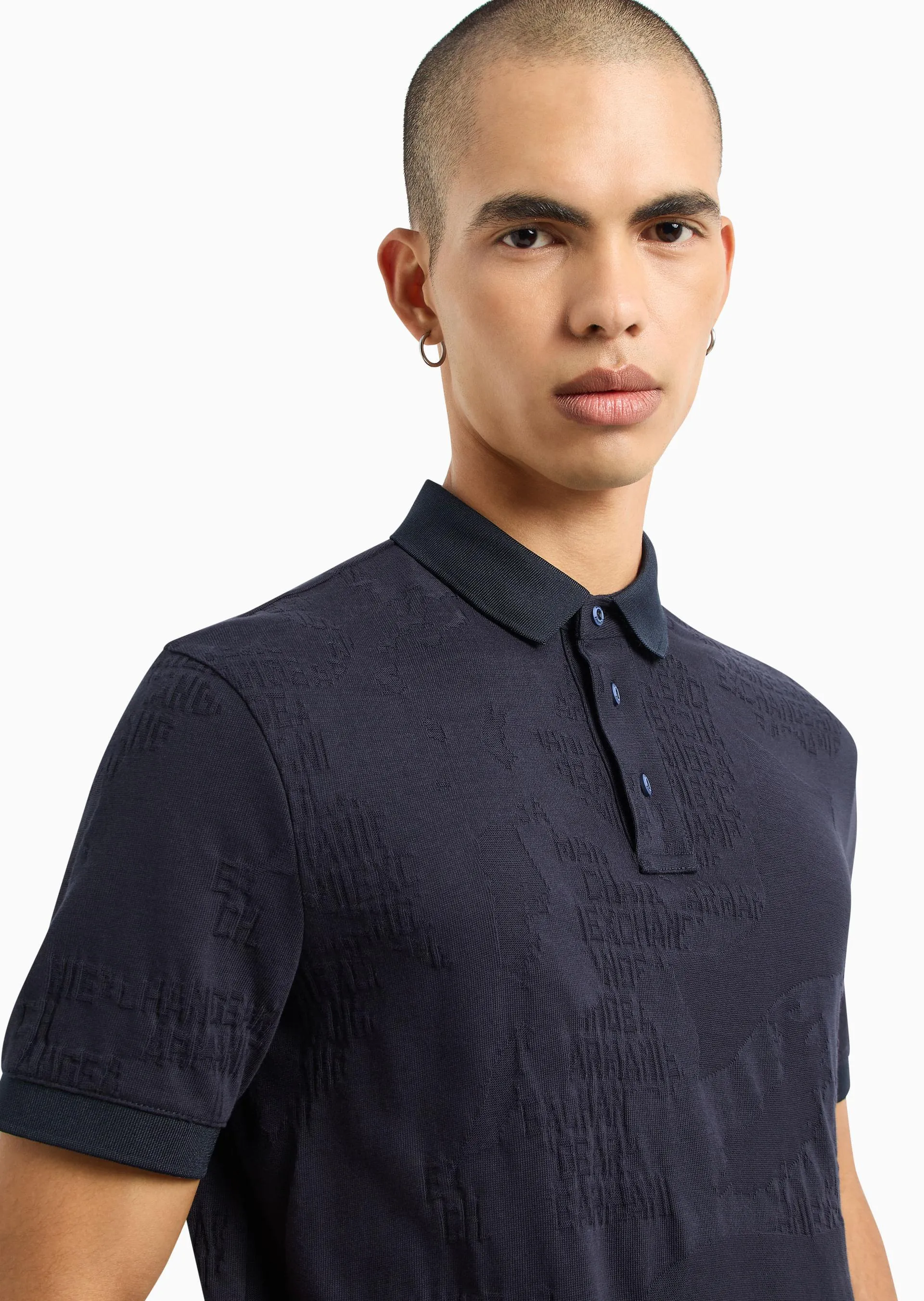 Polo regular fit de punto jacquard