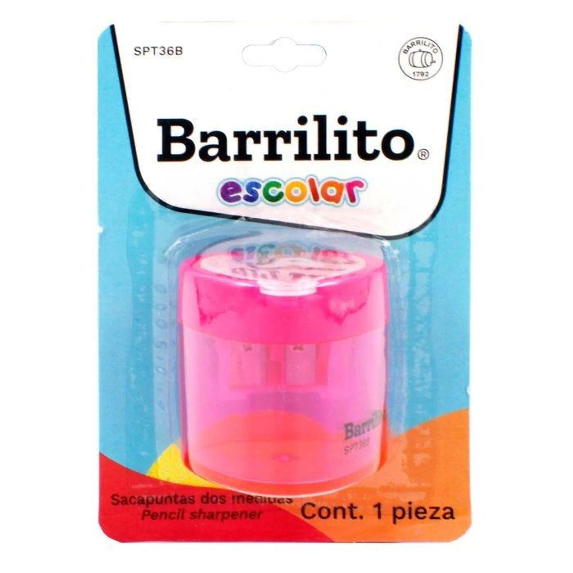 Sacapuntas con Depósito Barrilito SPT36B Bl/1