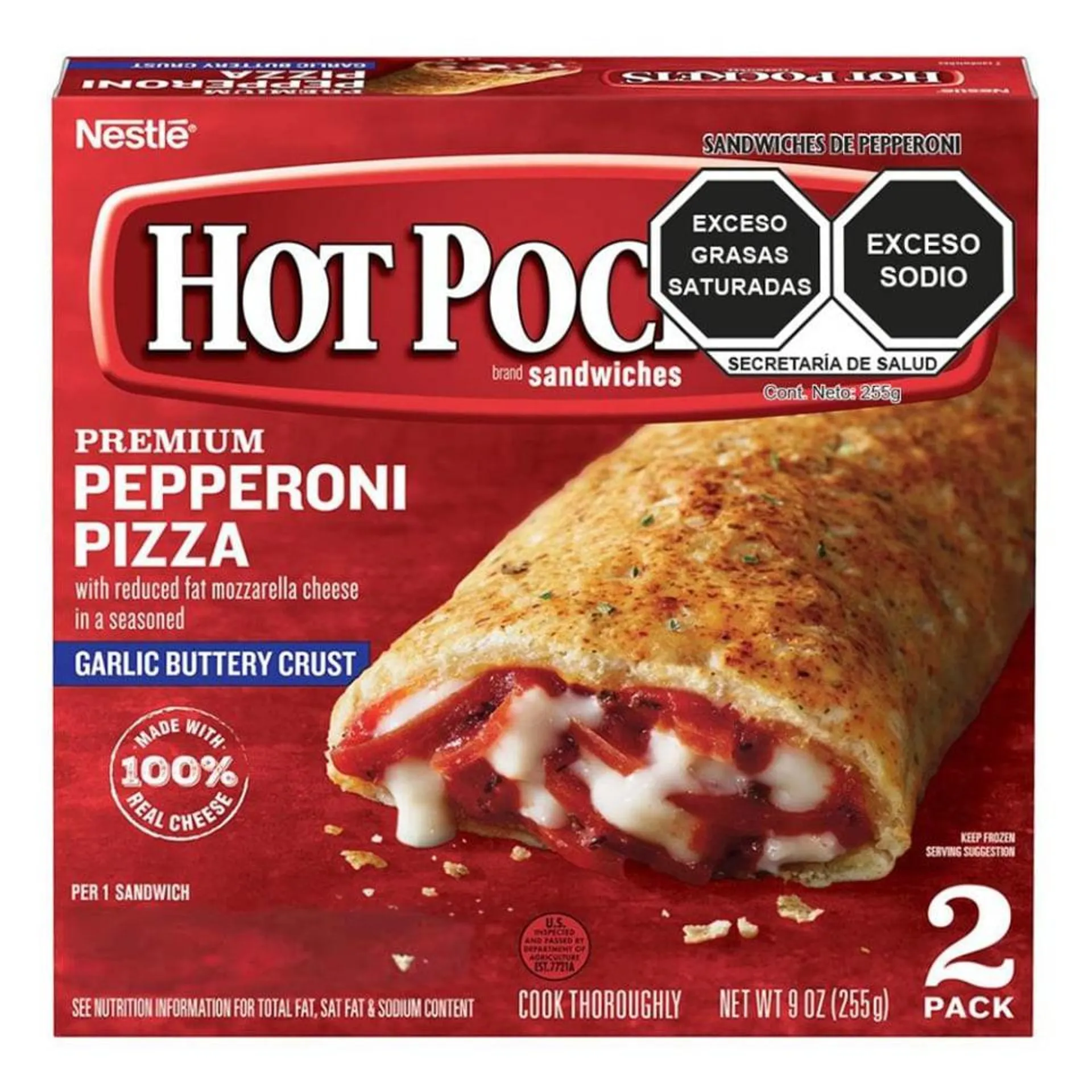 Sándwhiches de peperoni Hot Pockets 255 g