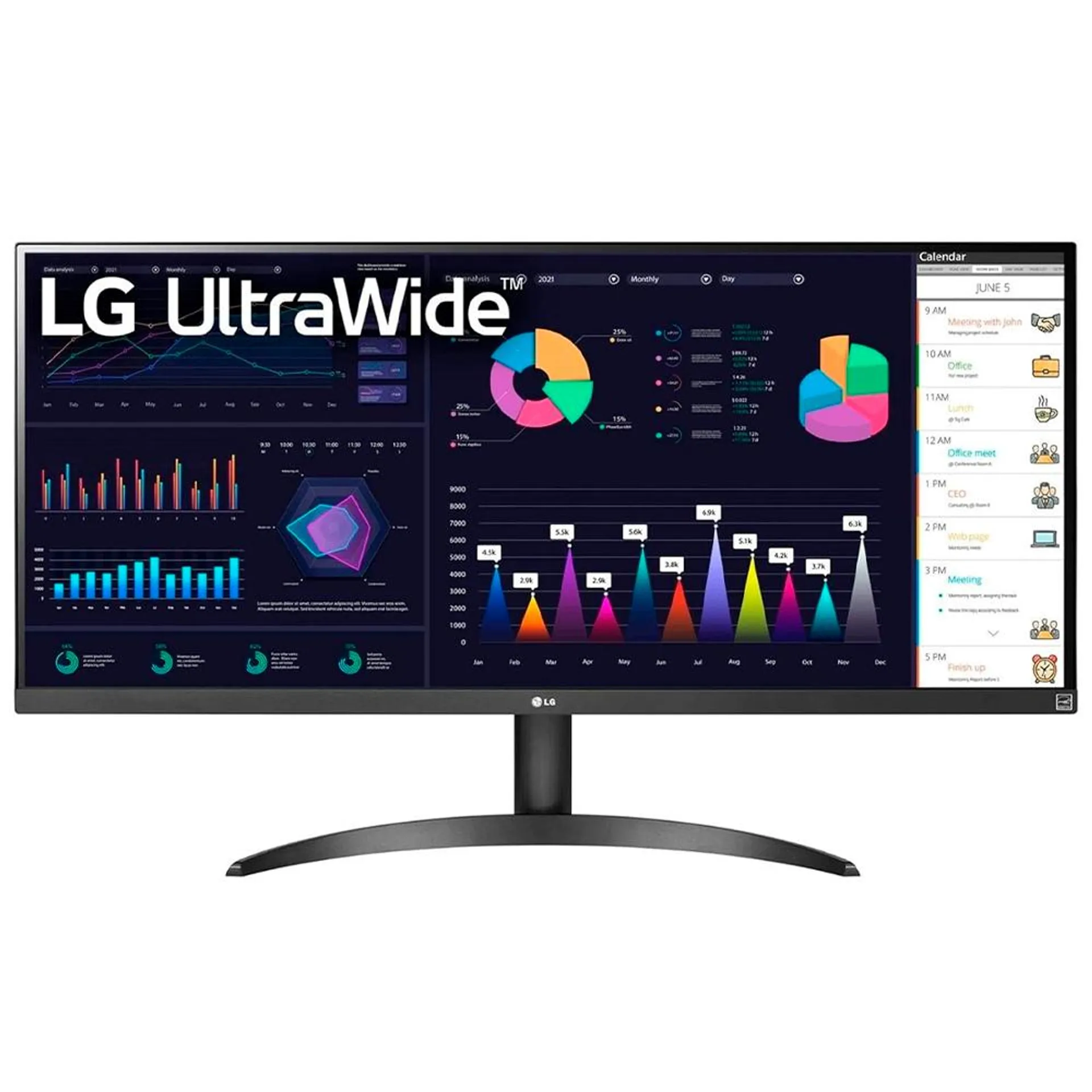 Monitor LG 34WQ500-B / 34" / UW-FHD (2560x1080) / 100Hz / 5ms / IPS / FreeSync / Monitor / Negro / 34WQ500-B