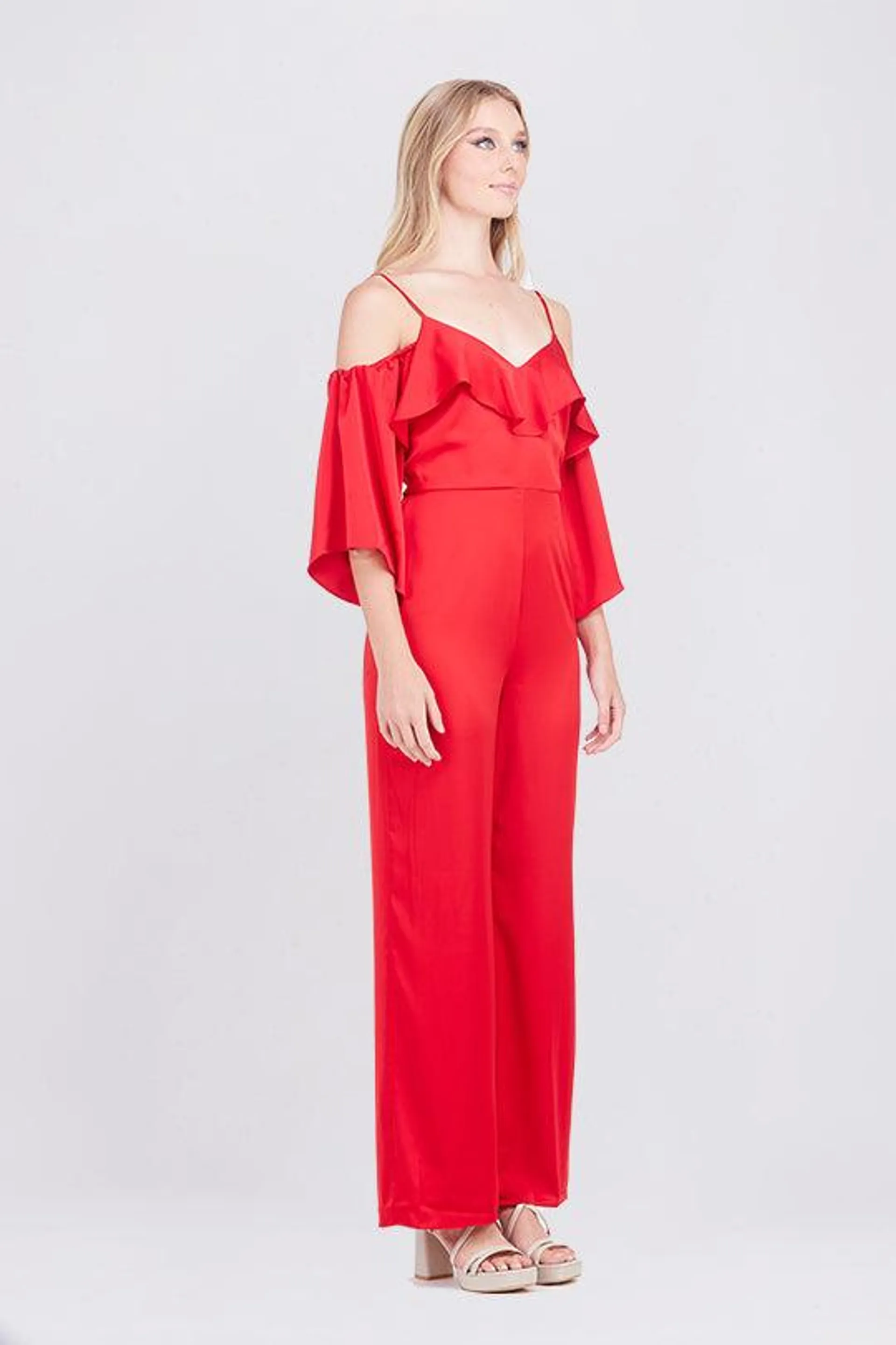 JUMPSUIT ROJO DE TIRANTES