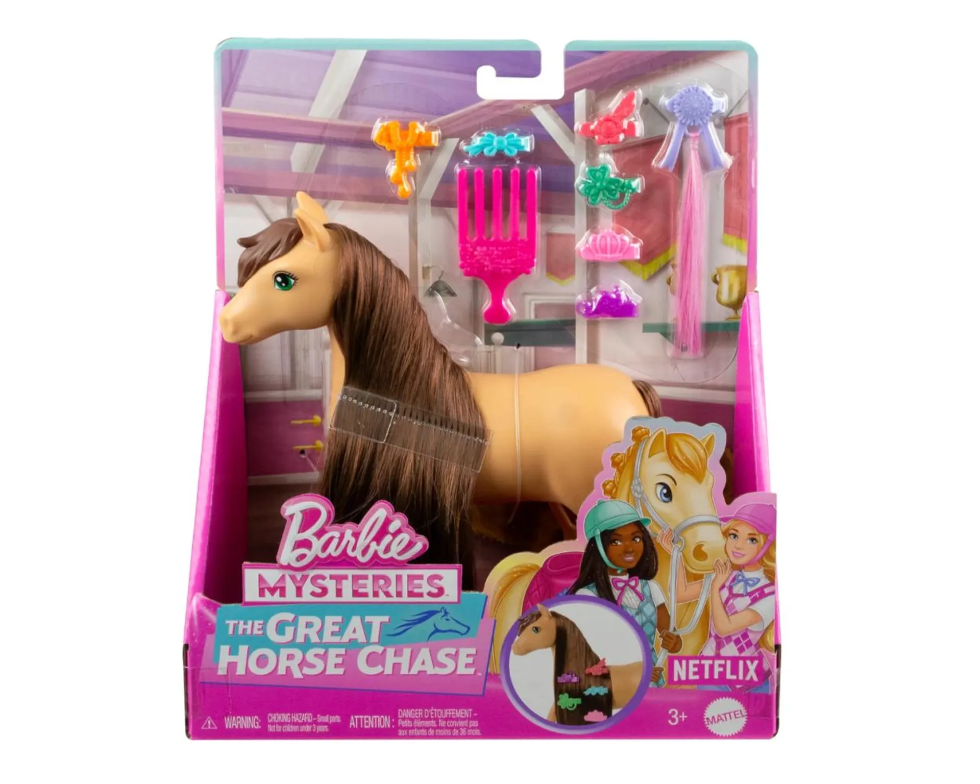 Detective Barbie: La Gran Carrera de Caballos Pony Peinados Divertidos Sorpresa HXJ29