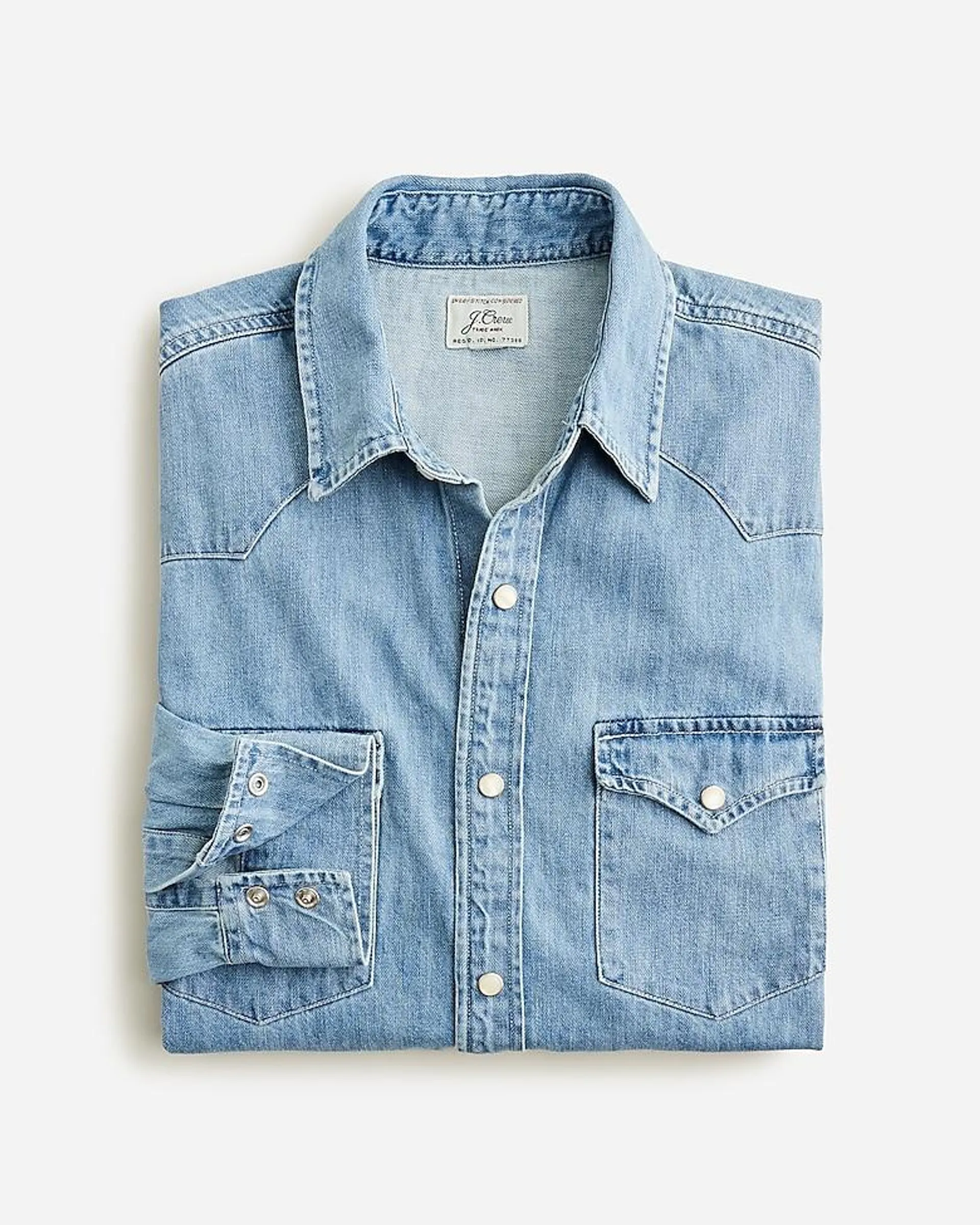 Midweight denim western shirt