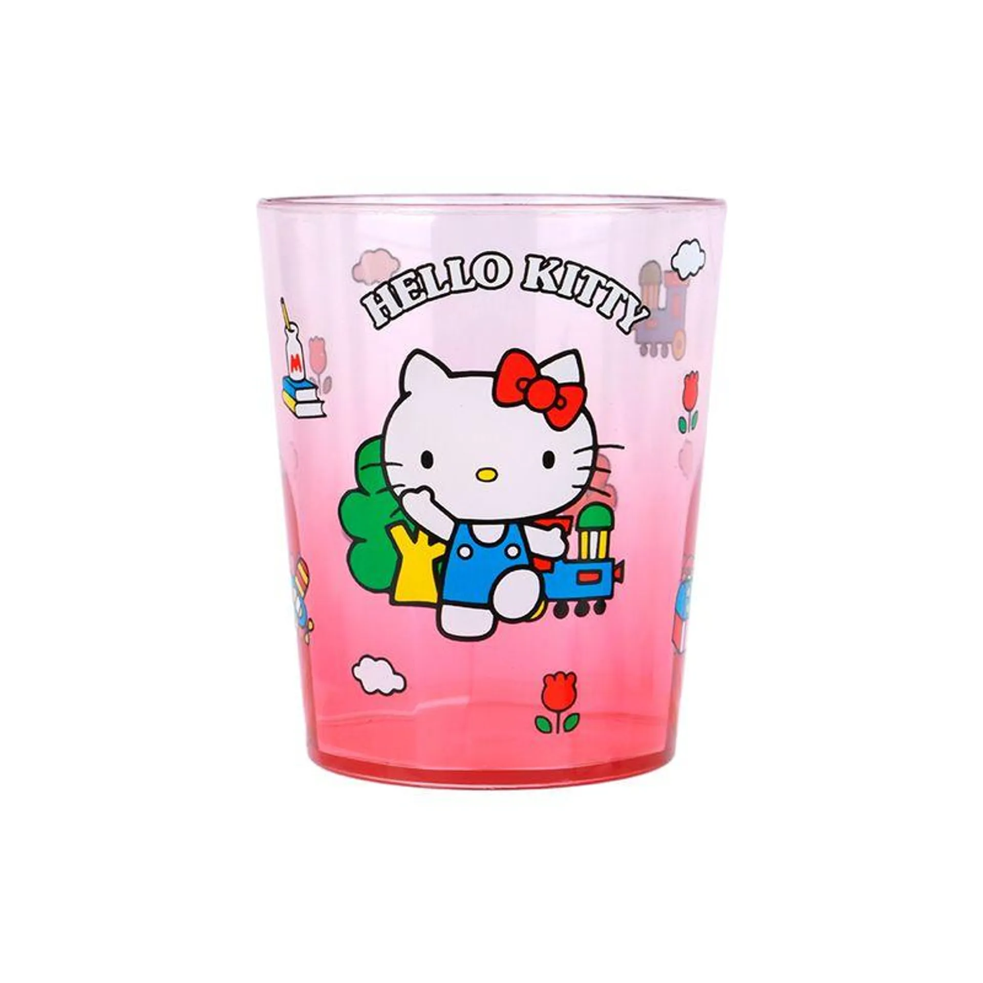 Vaso Para Baño Sanrio Hello Kitty Plástico Rojo Degradado