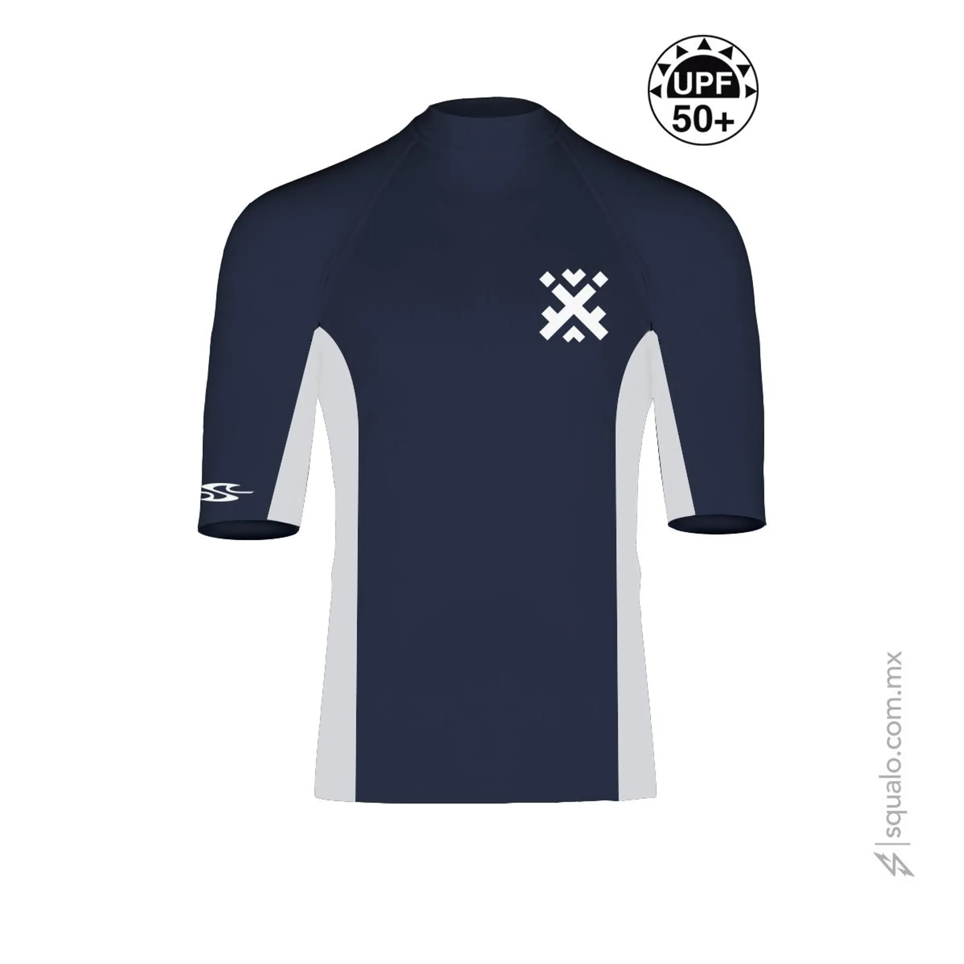 Playera Rashguard Corte Ajustado Bazix Marino