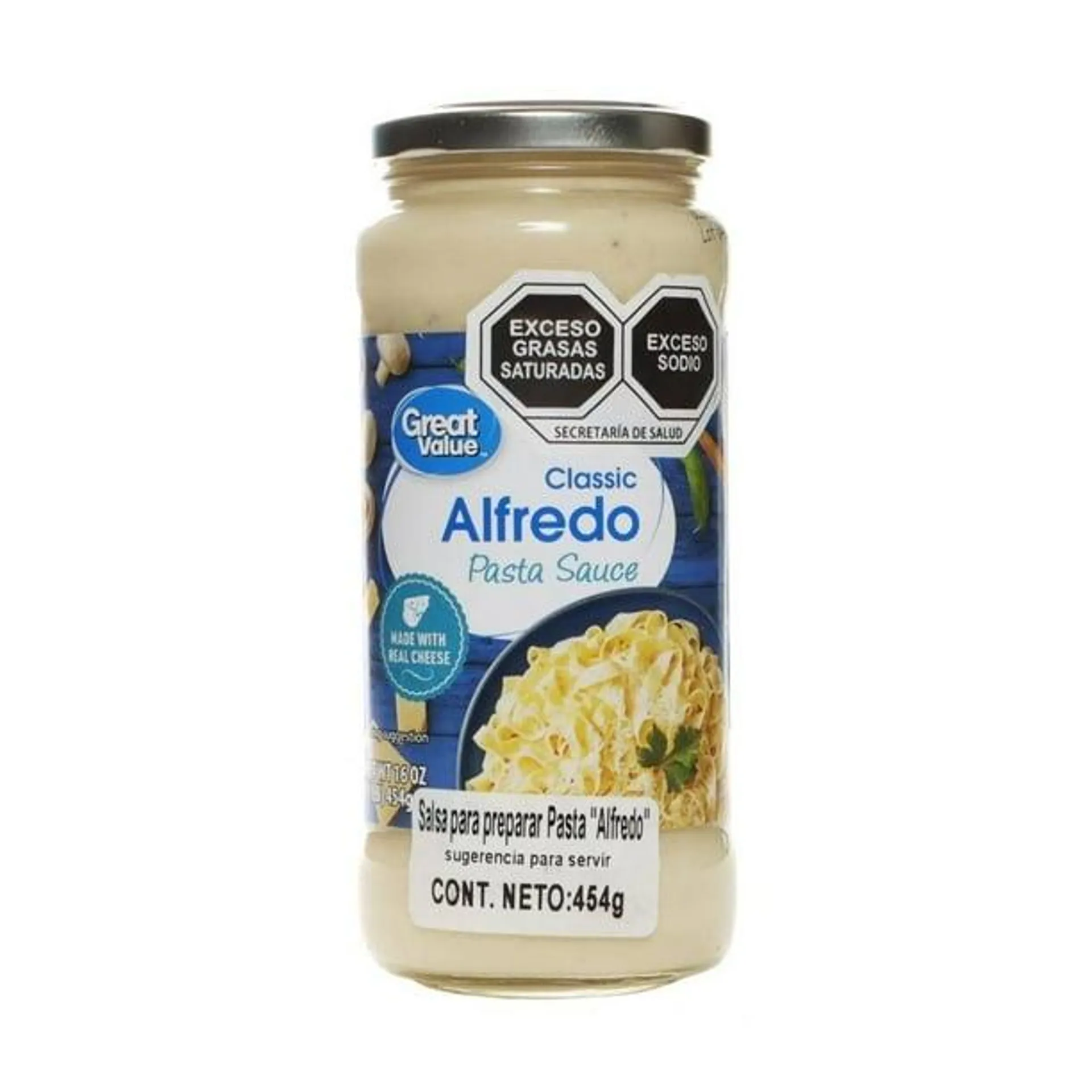 Salsa para pasta Great Value Alfredo 454 g