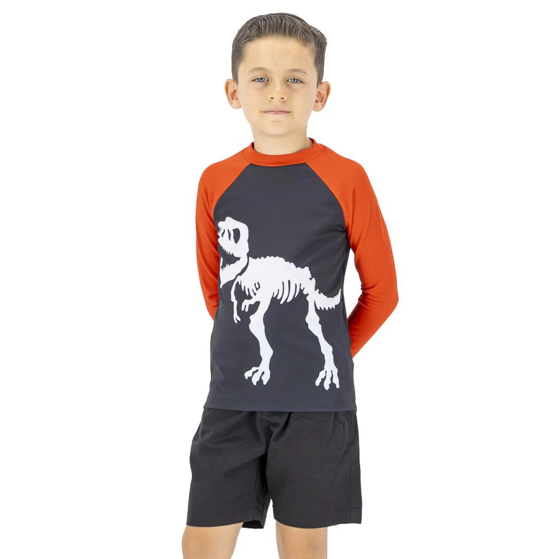 Playera Tipo Surf Hummo Niño Estampado Dinosaurio