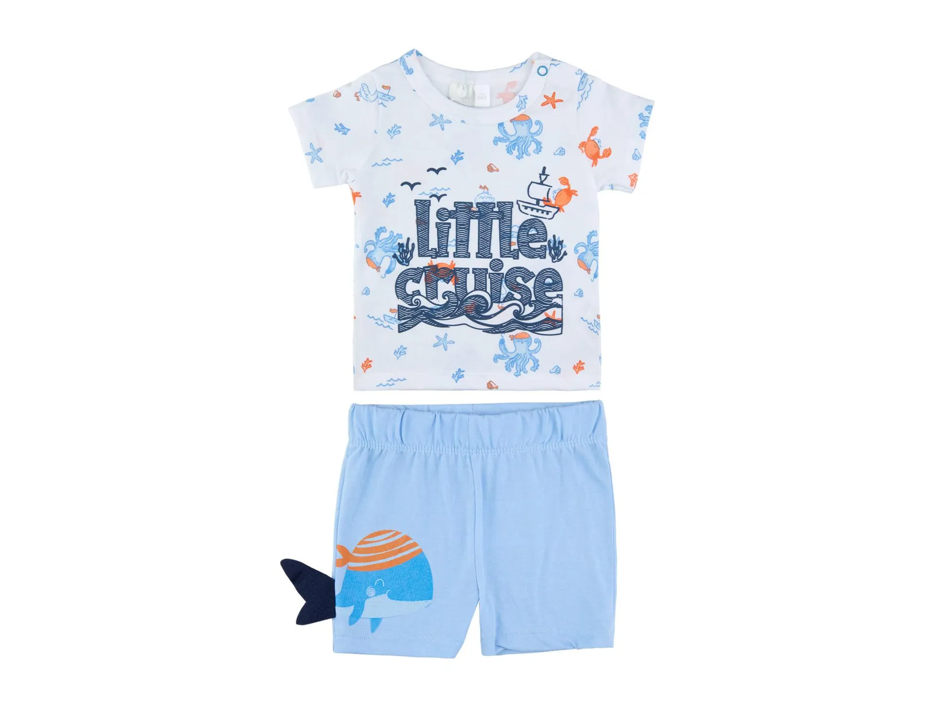 Conjunto Baby Optima Short y Playera Estampado Ballena 31563 Talla 18