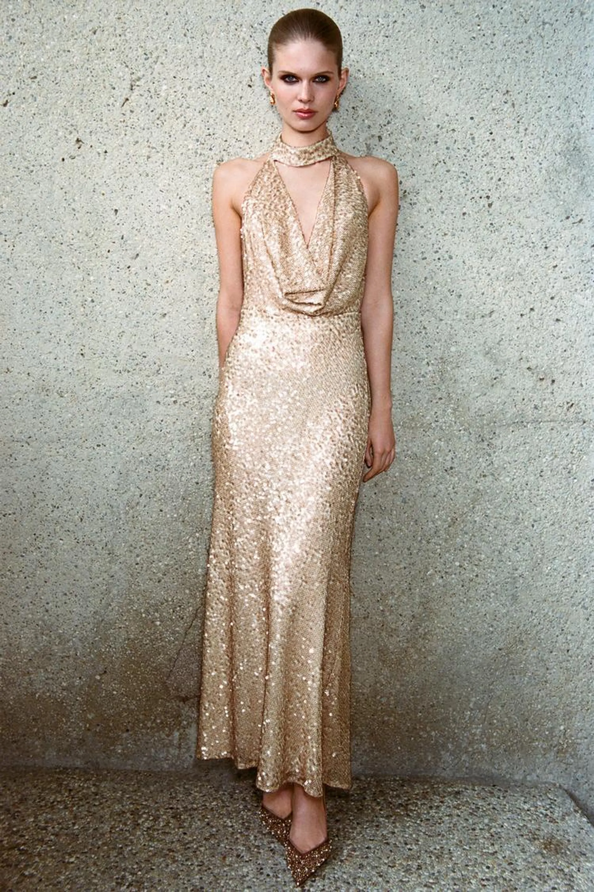 VESTIDO MIDI LENTEJUELAS