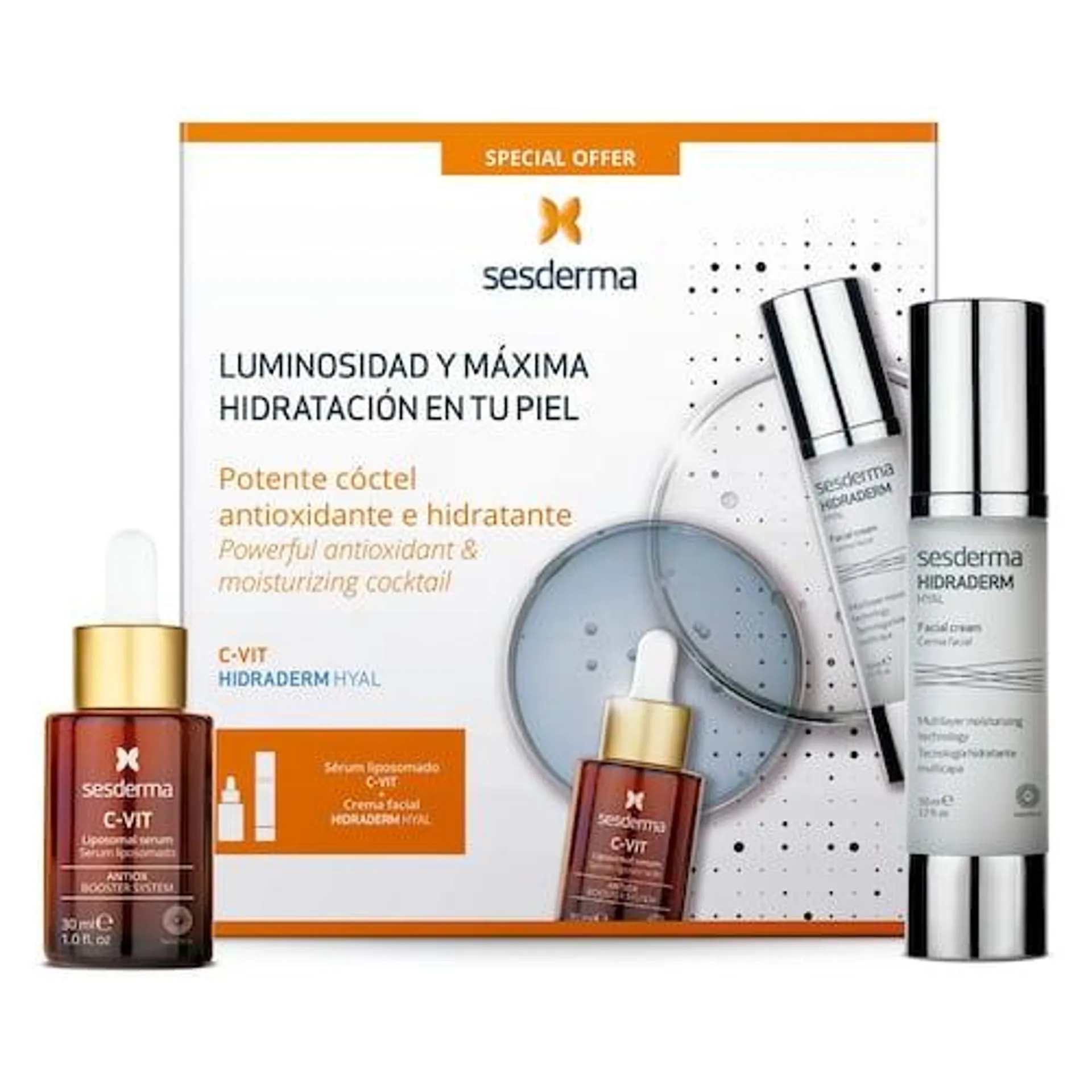 Kit Sederma Serum C-Vit + Hidraderm Hyal