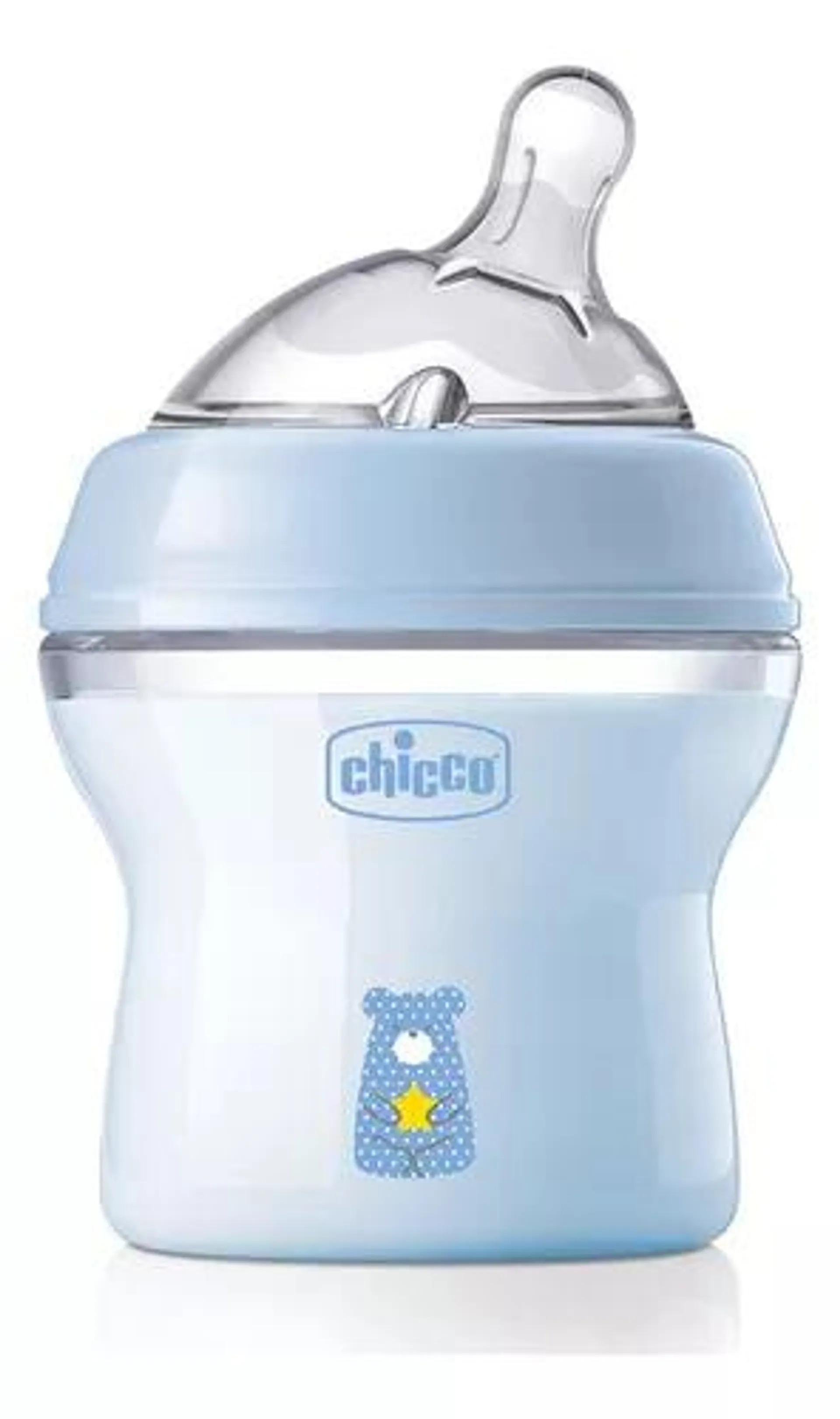 Chicco Biberón Natural Feeling 150 Ml Azul. Recién Nacidos