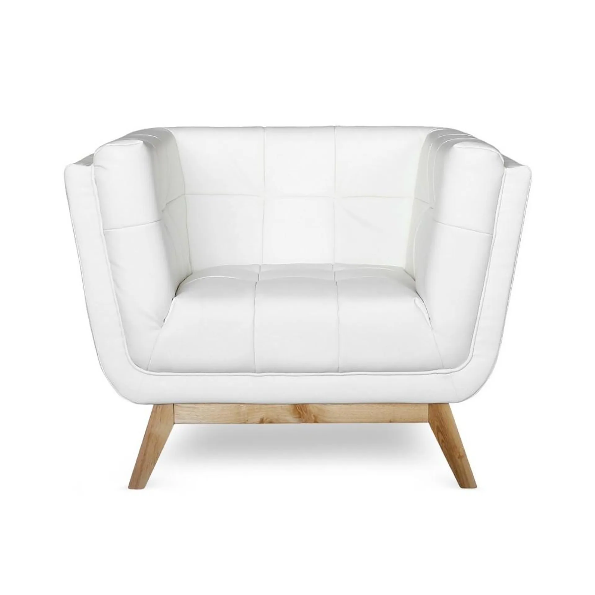 Dakota - Sillón estilo moderno en tactopiel color blanco