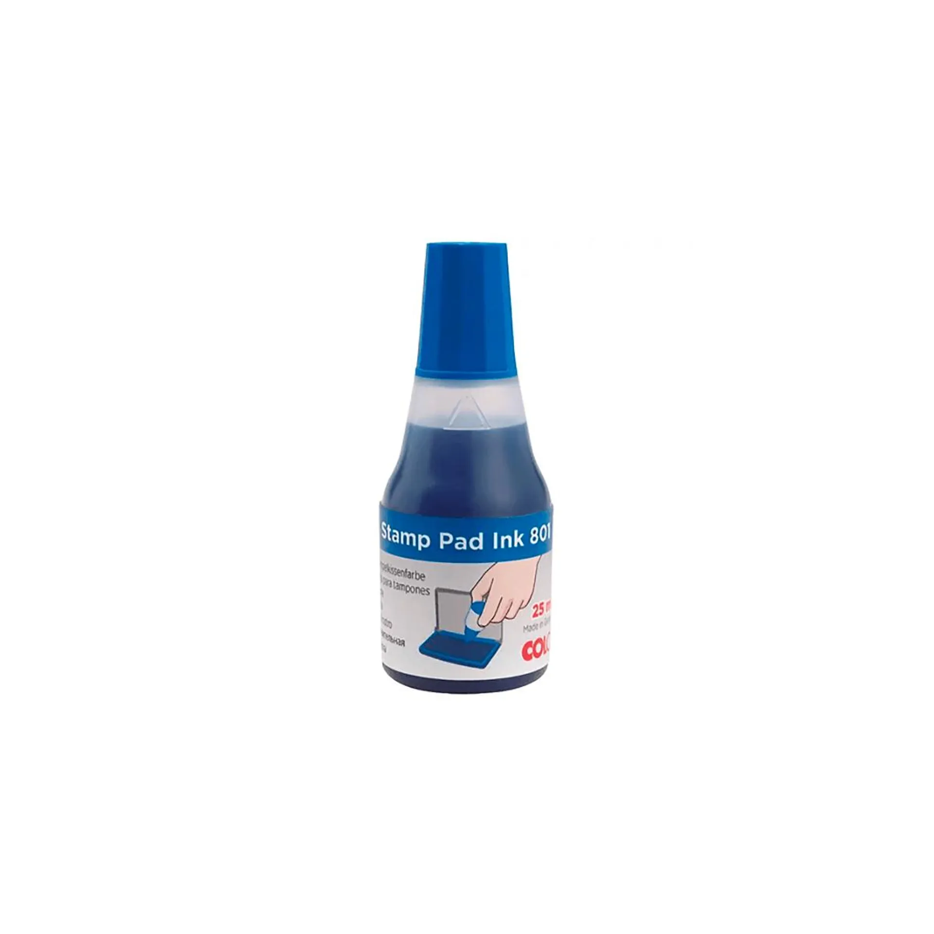 Tinta Barrilito 801A Tipo Gotero Para Cojín 25Ml Azul