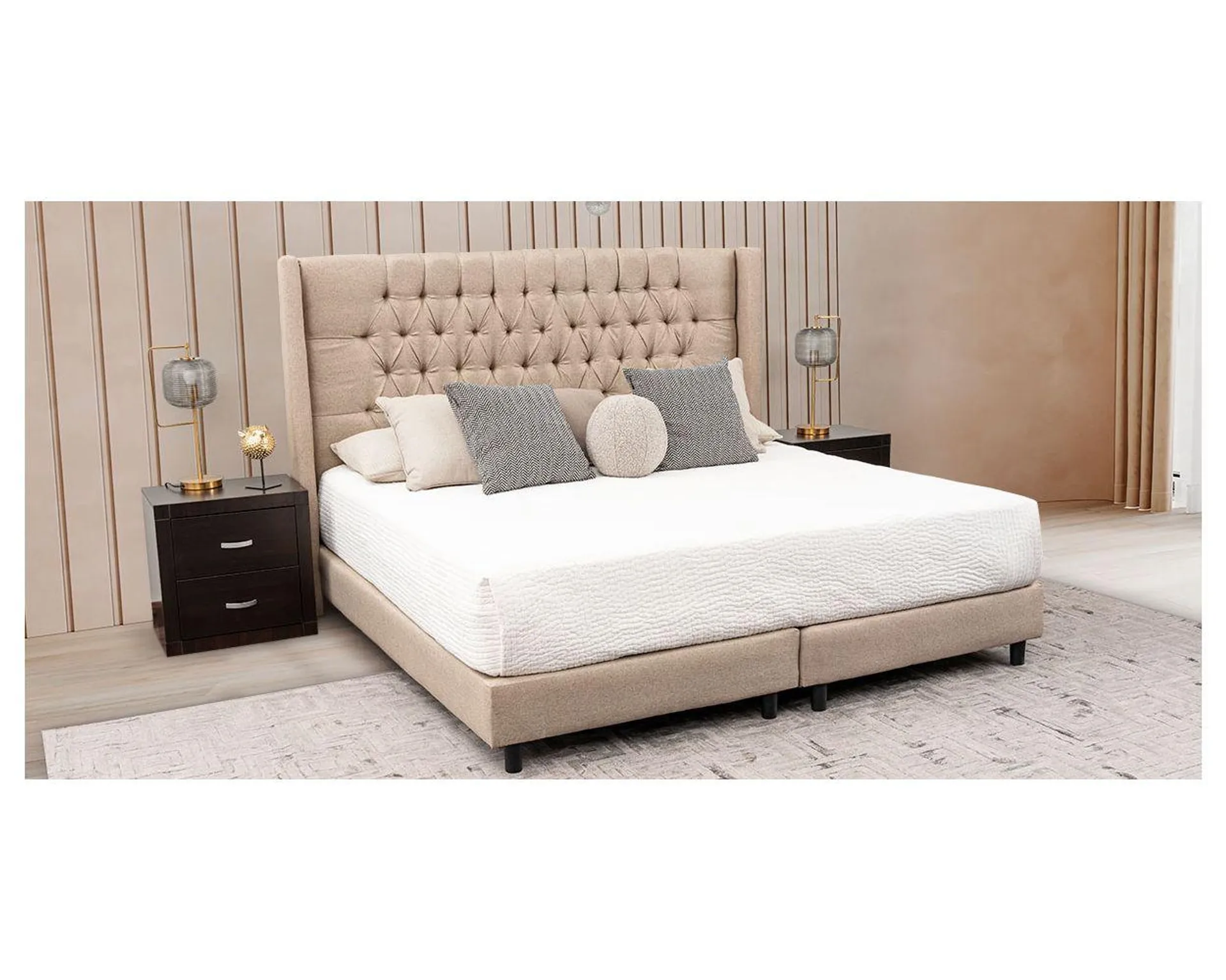 Cama King Size Estela Beige